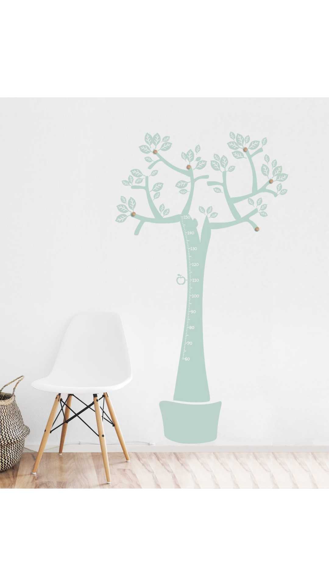 Singular monochrome Wall hanger and meter tree