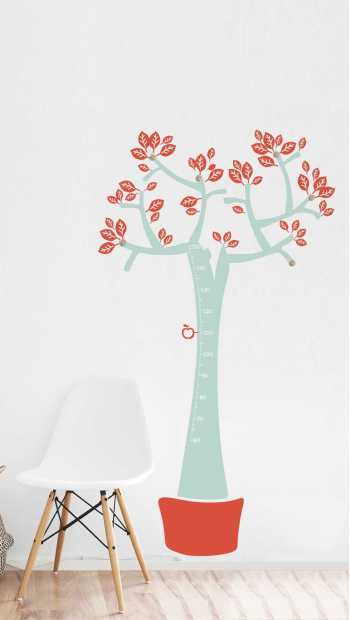 Wall hanger and meter tree colorful greenish blue
