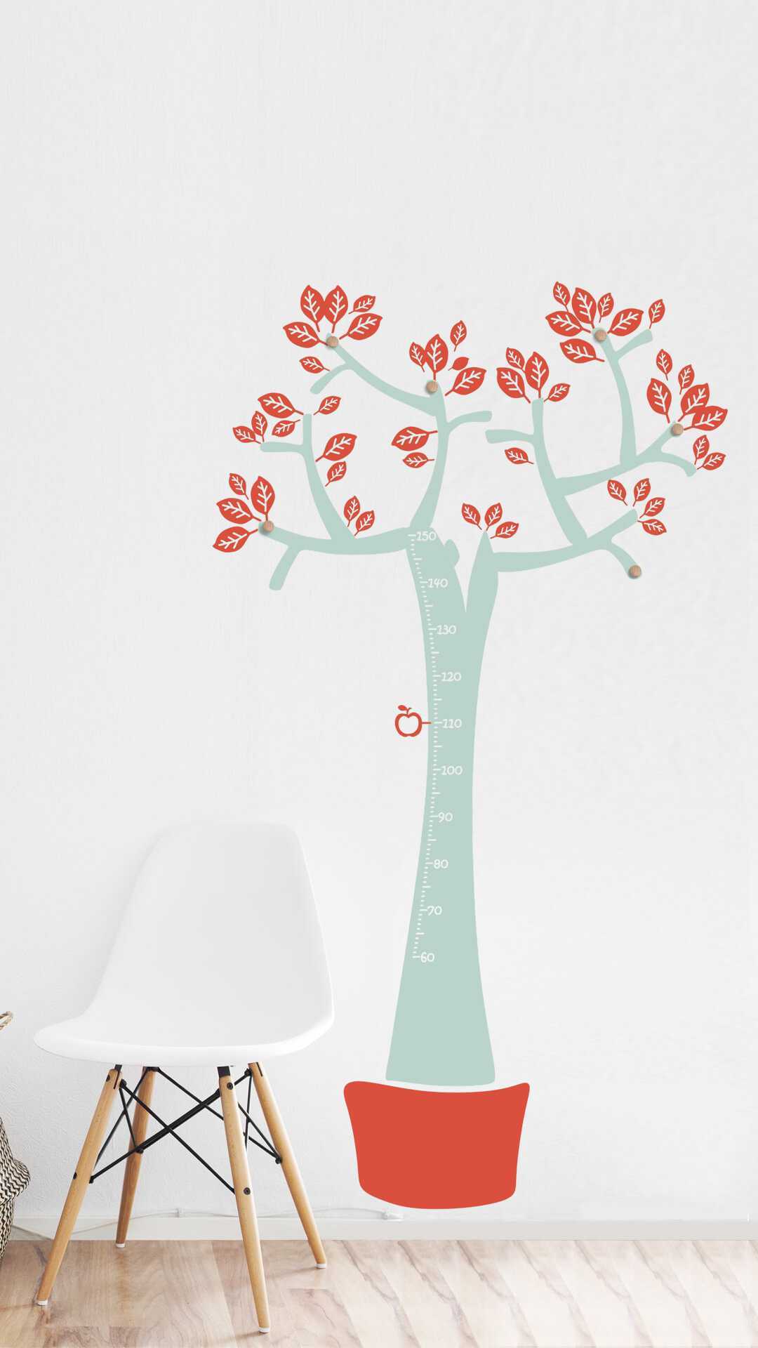 Wall hanger and meter tree colorful greenish blue