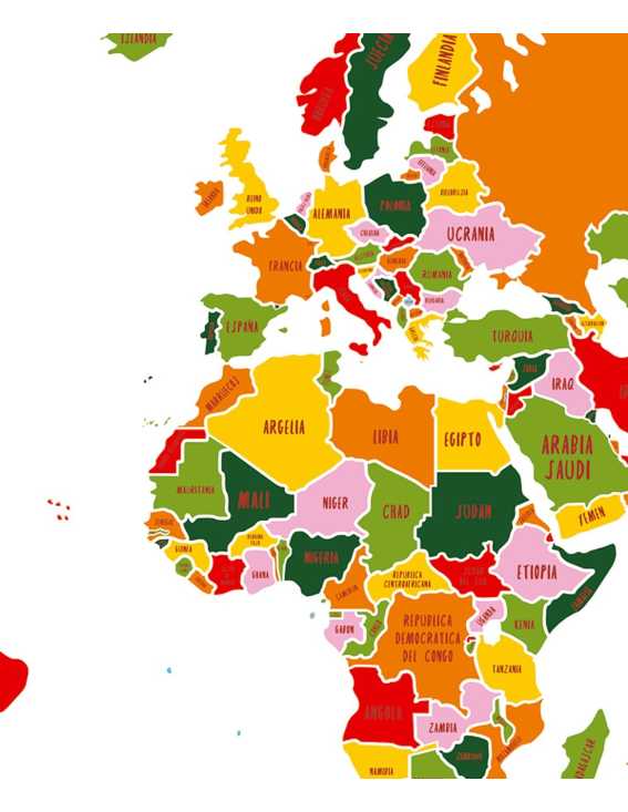 Mapa decoración juvenil