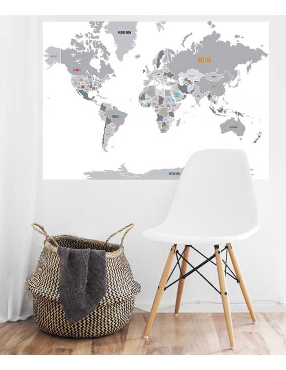 Mapa decoración juvenil