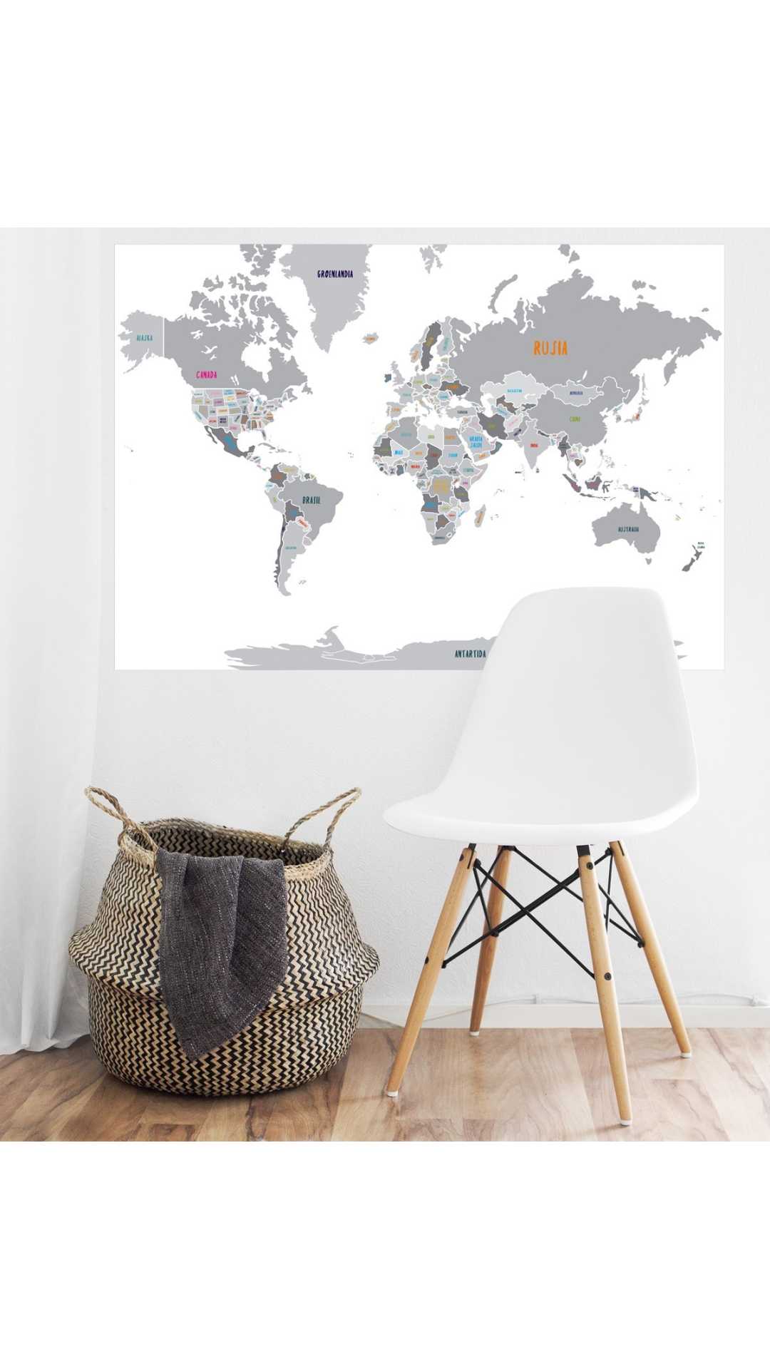 Mapa decoración juvenil