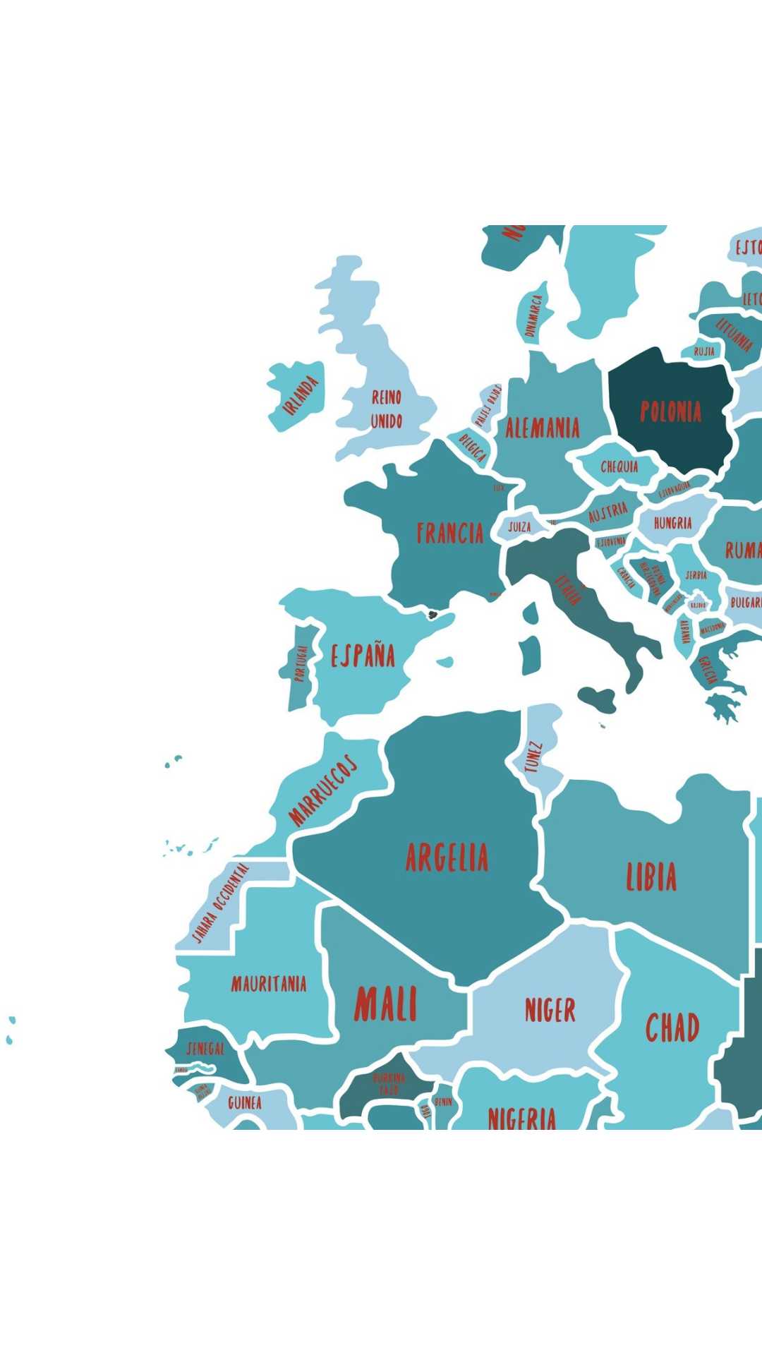 Mapa decoración juvenil