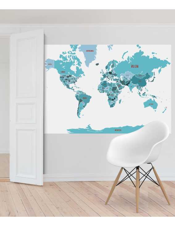 Mapa decoración juvenil