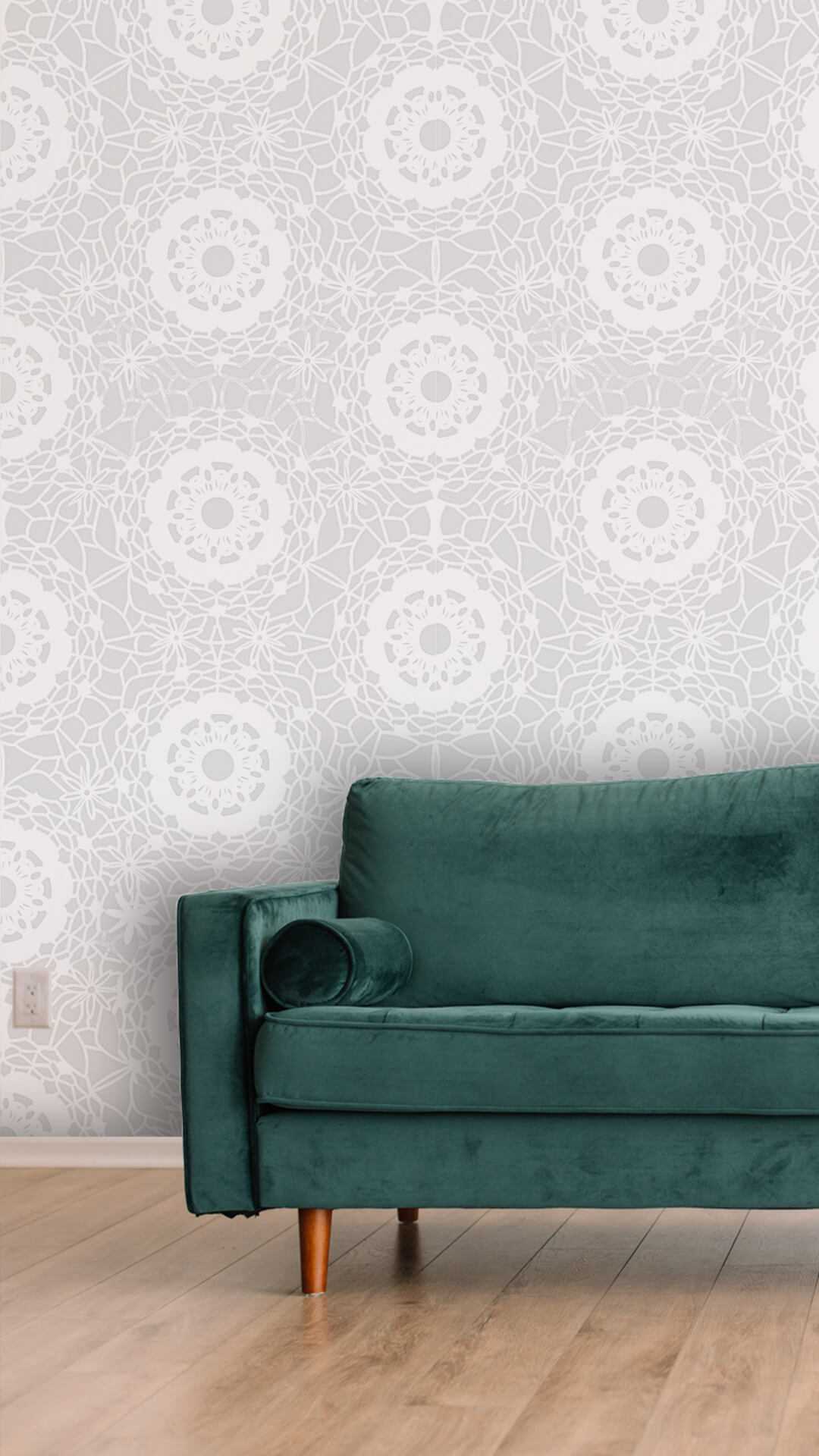 crochet printed wall paper