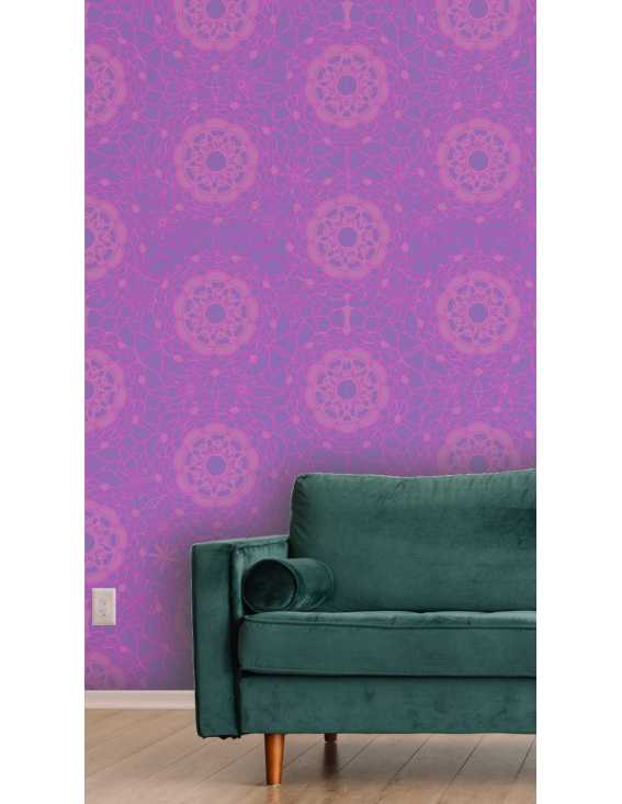 crochet printed wall paper