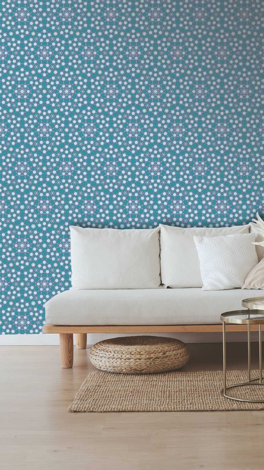 caleidoscopic printed wallpaper