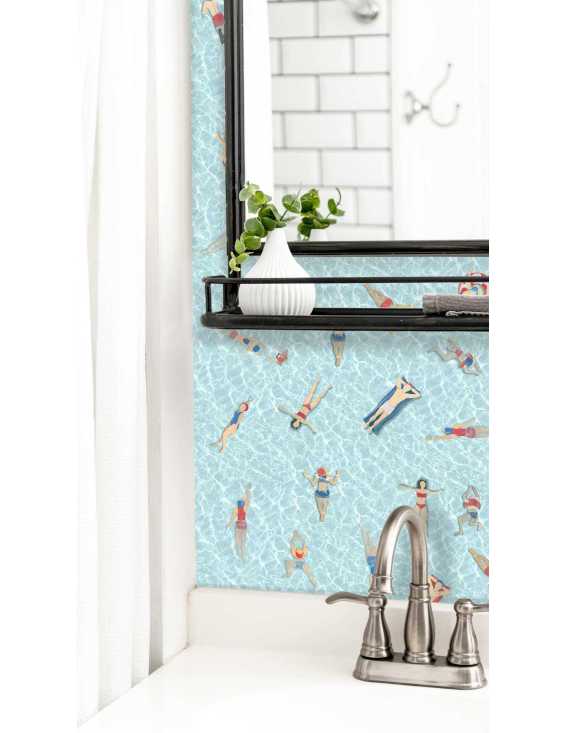 papel pintado piscina personalizable