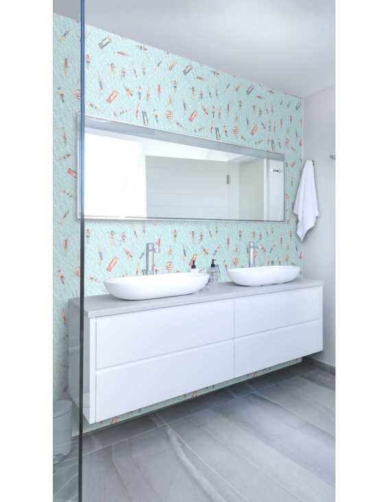 papel pintado piscina personalizable