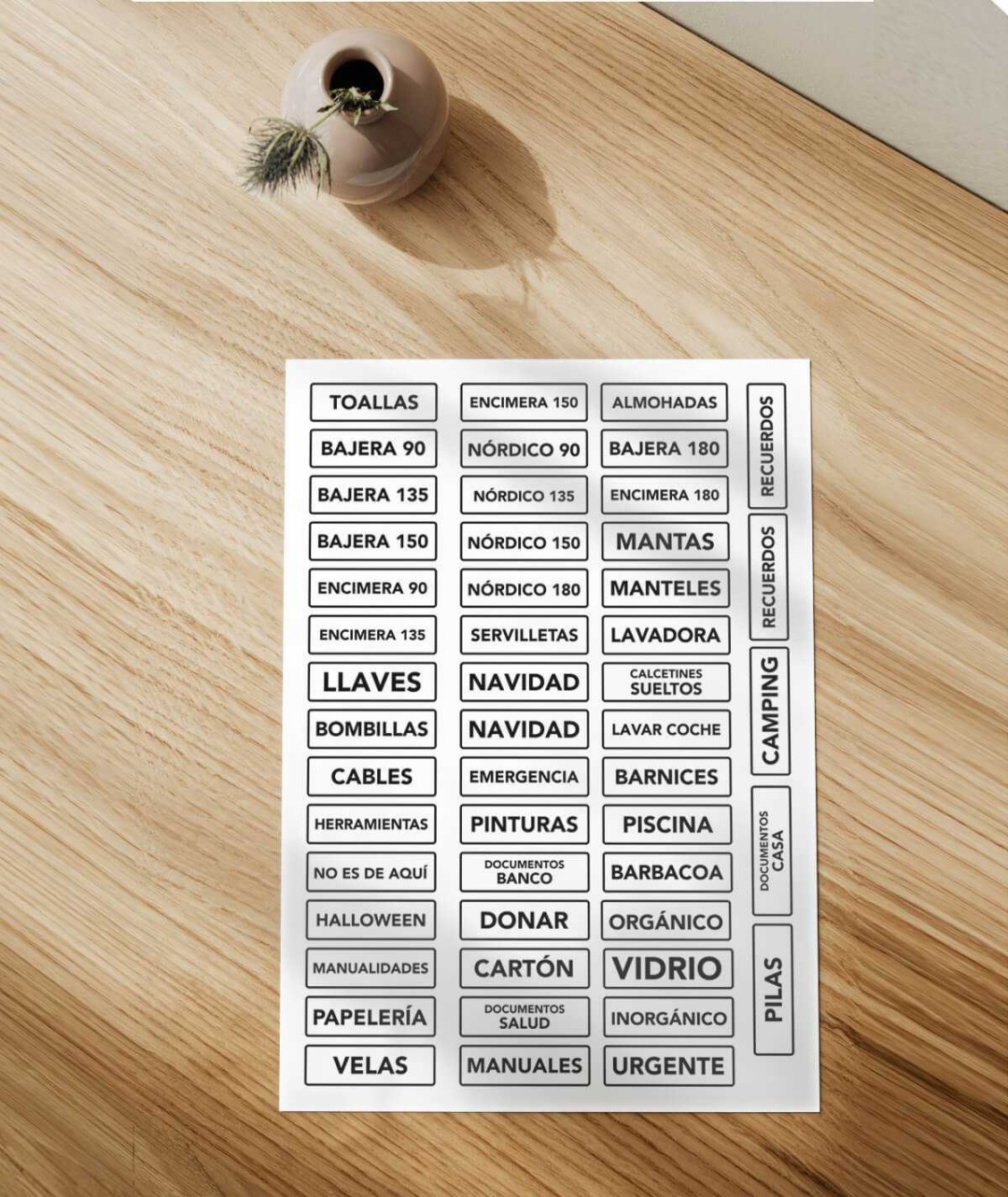 Etiquetas fáciles de leer para organizar la casa | baja visión 2