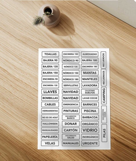 Etiquetas fáciles de leer para organizar la casa | baja visión