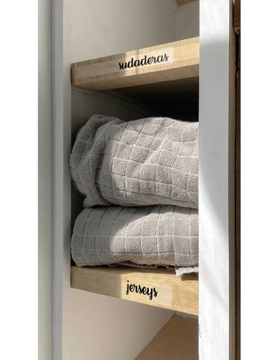 TDAH autoadhesive labels lettering closet