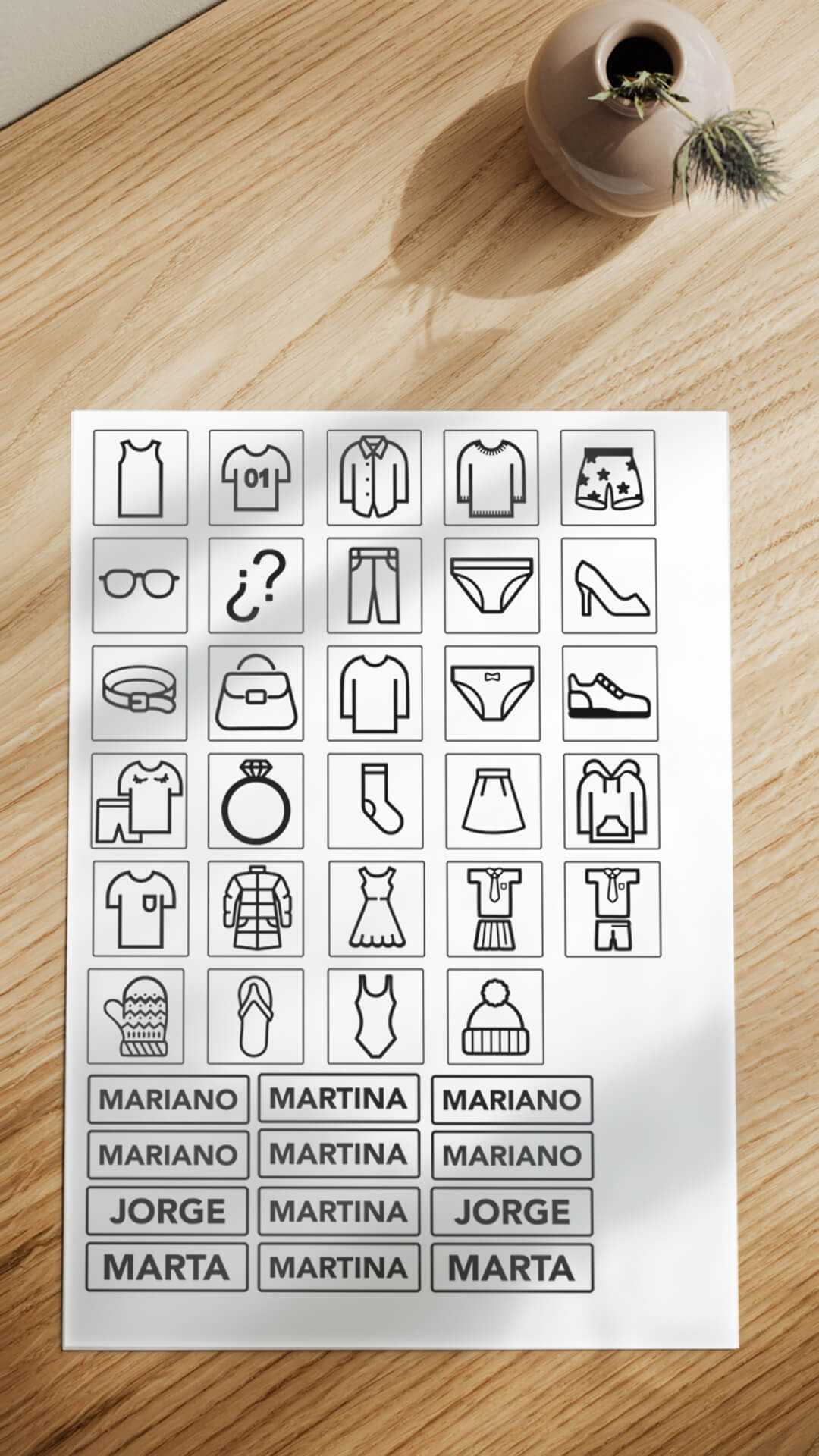 ALZHEIMER autoadhesive labels for low vision