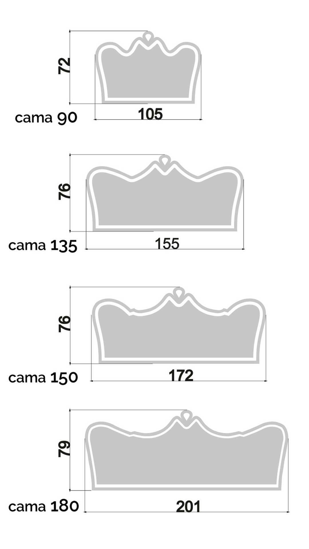 Cabecero diseño cama 90cm