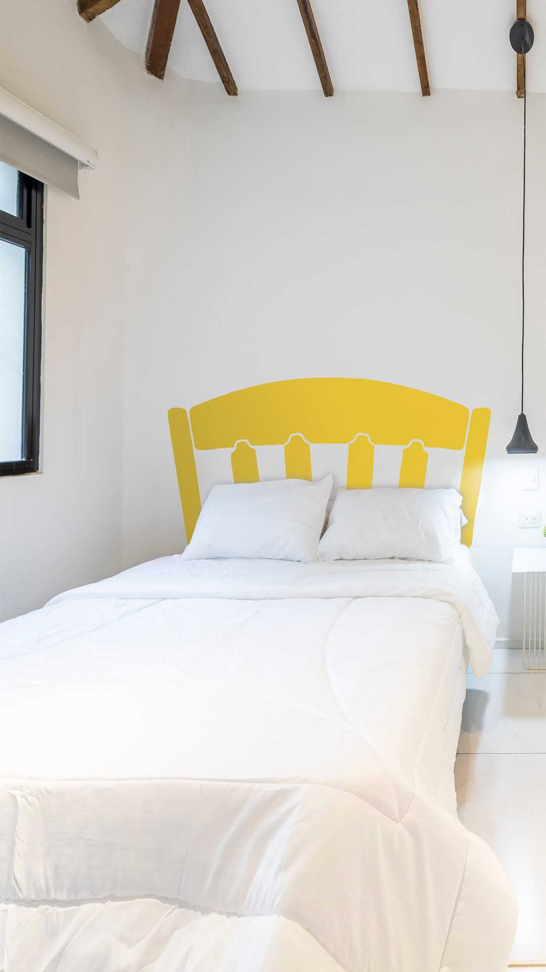 shaker style headboard sticker for small beds