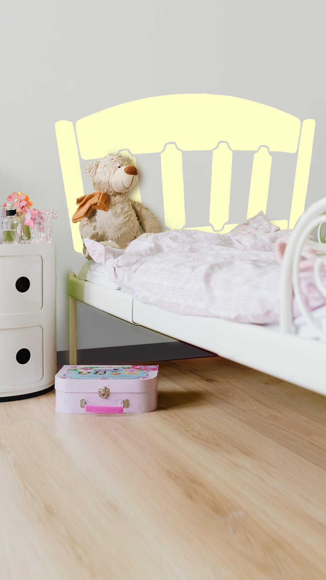 shaker style headboard sticker for small beds