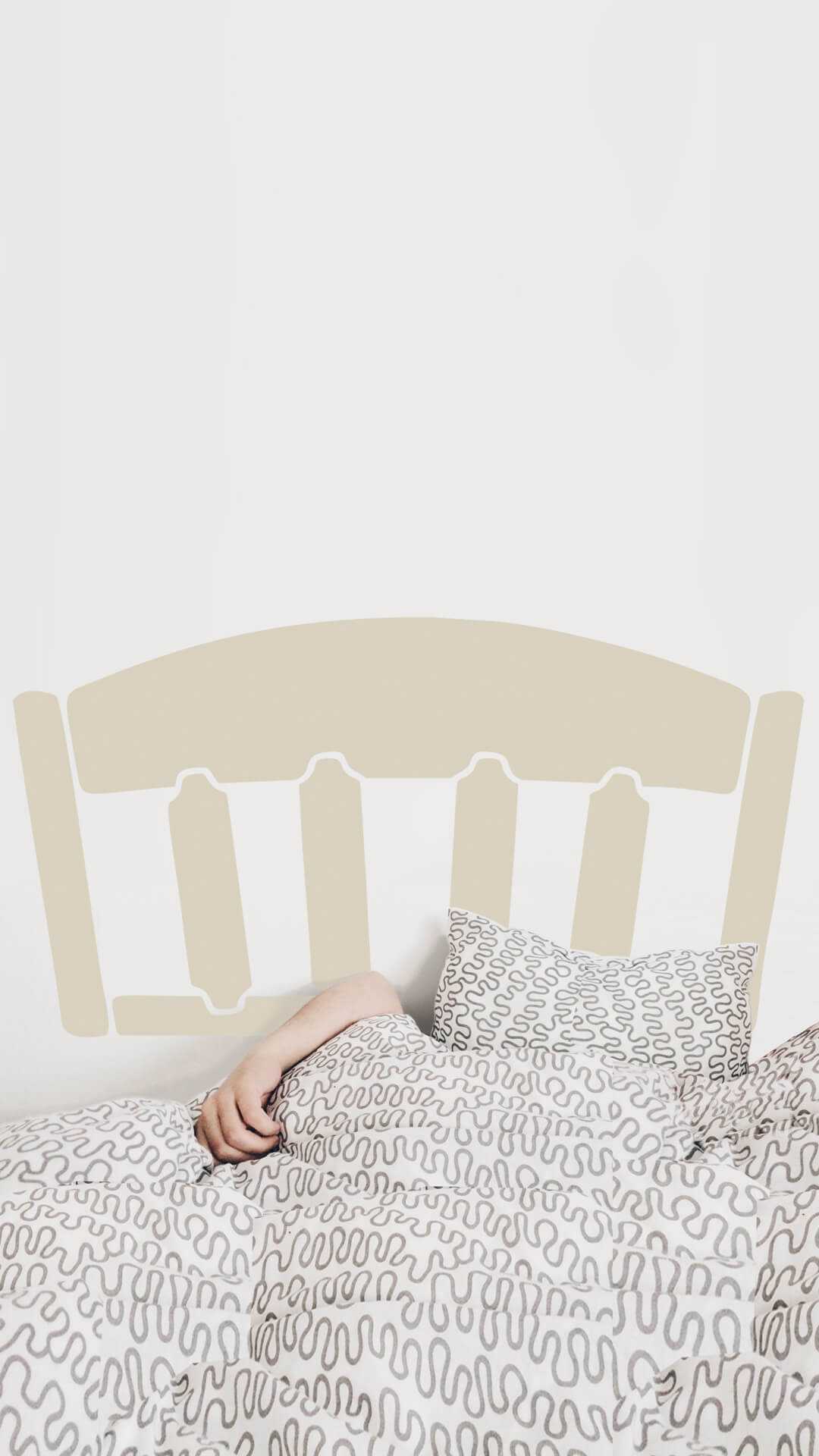 shaker style headboard sticker for small beds