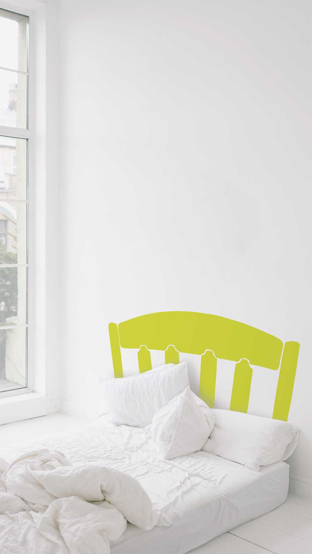 shaker style headboard sticker for small beds
