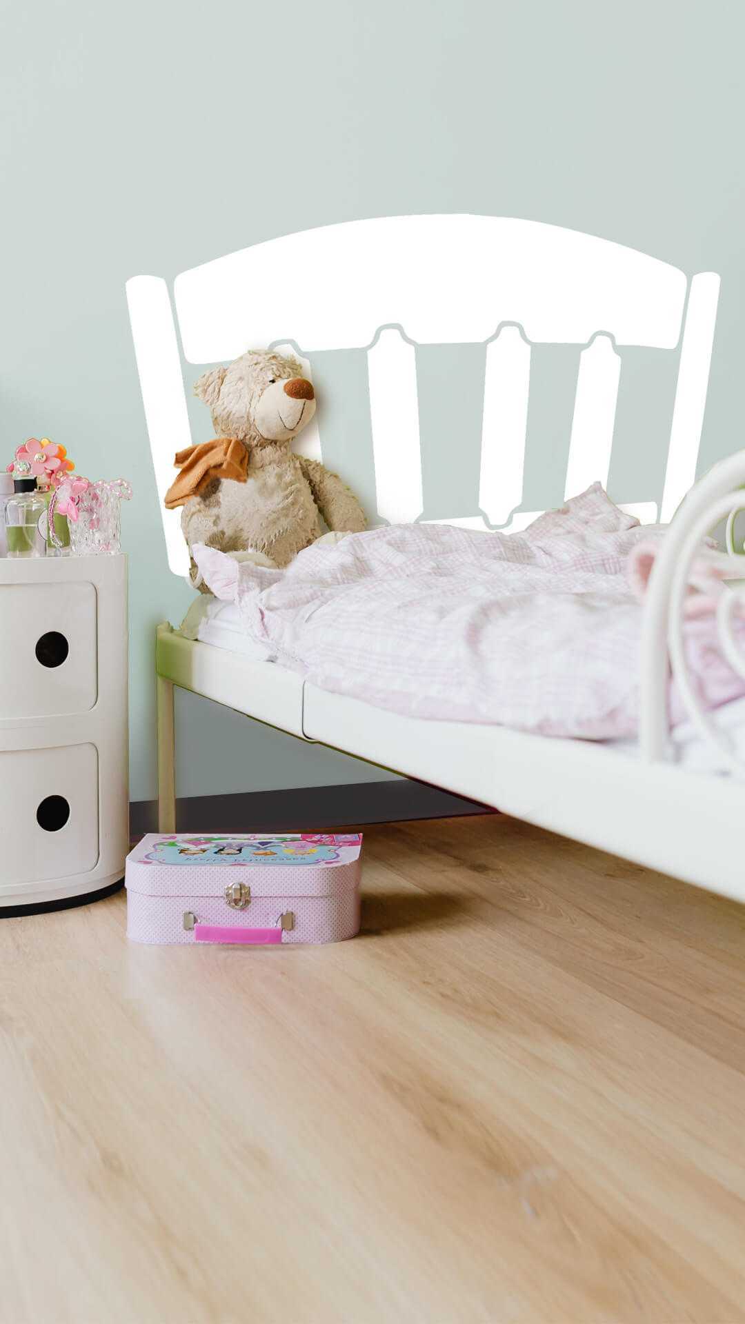 shaker style headboard sticker for small beds