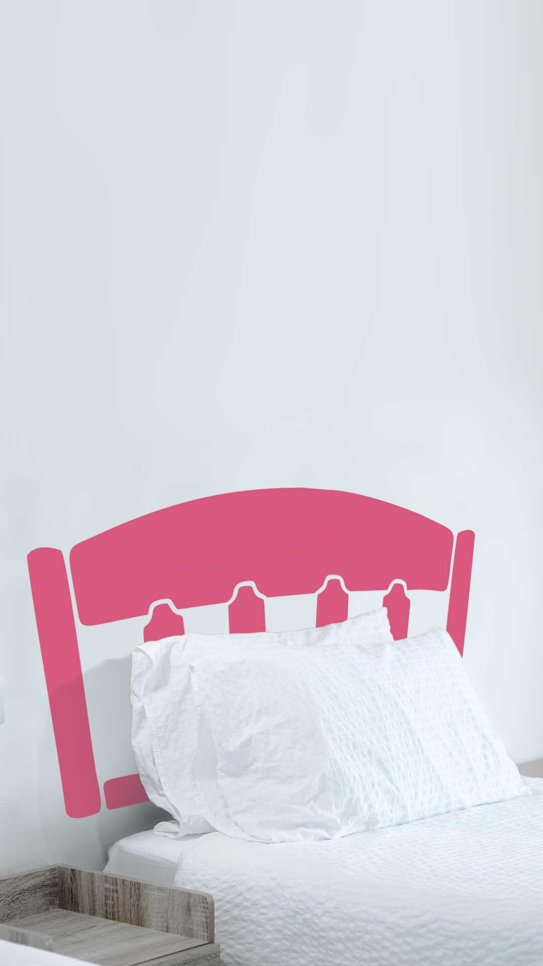 shaker style headboard sticker for small beds