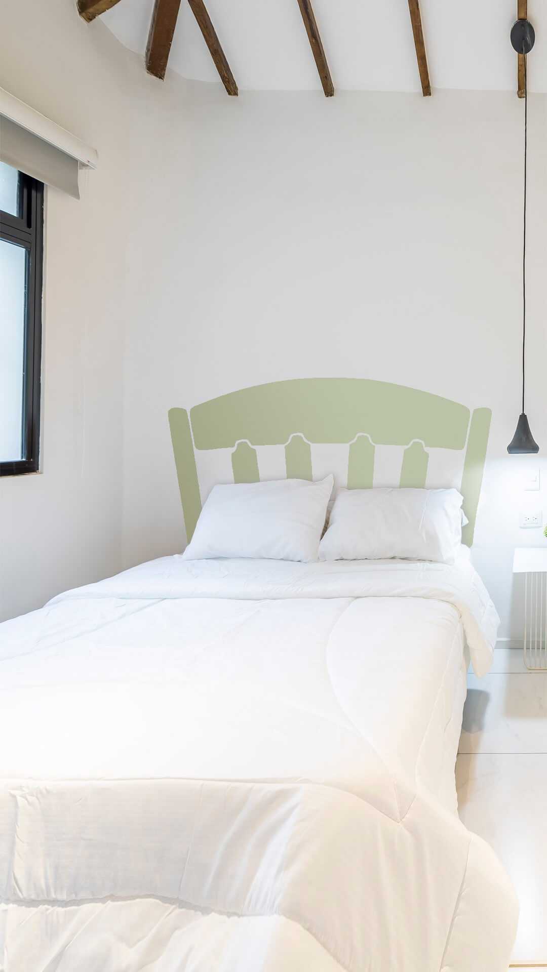 shaker style headboard sticker for small beds