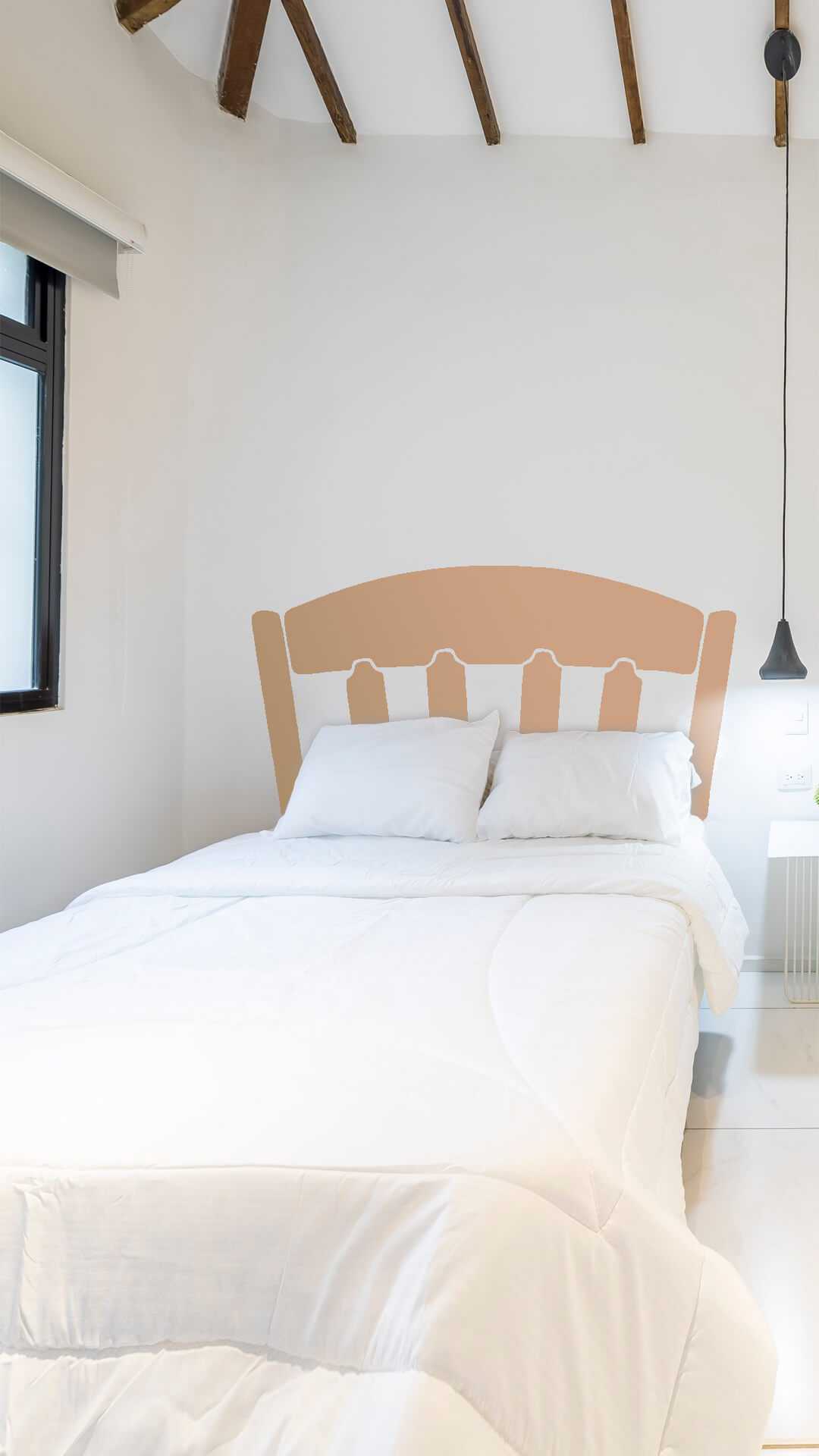 shaker style headboard sticker for small beds