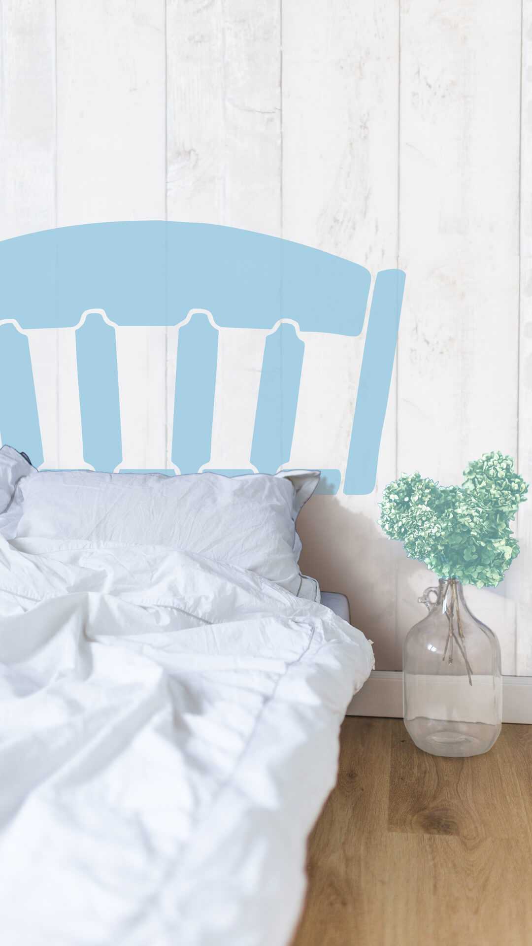 shaker style headboard sticker for small beds