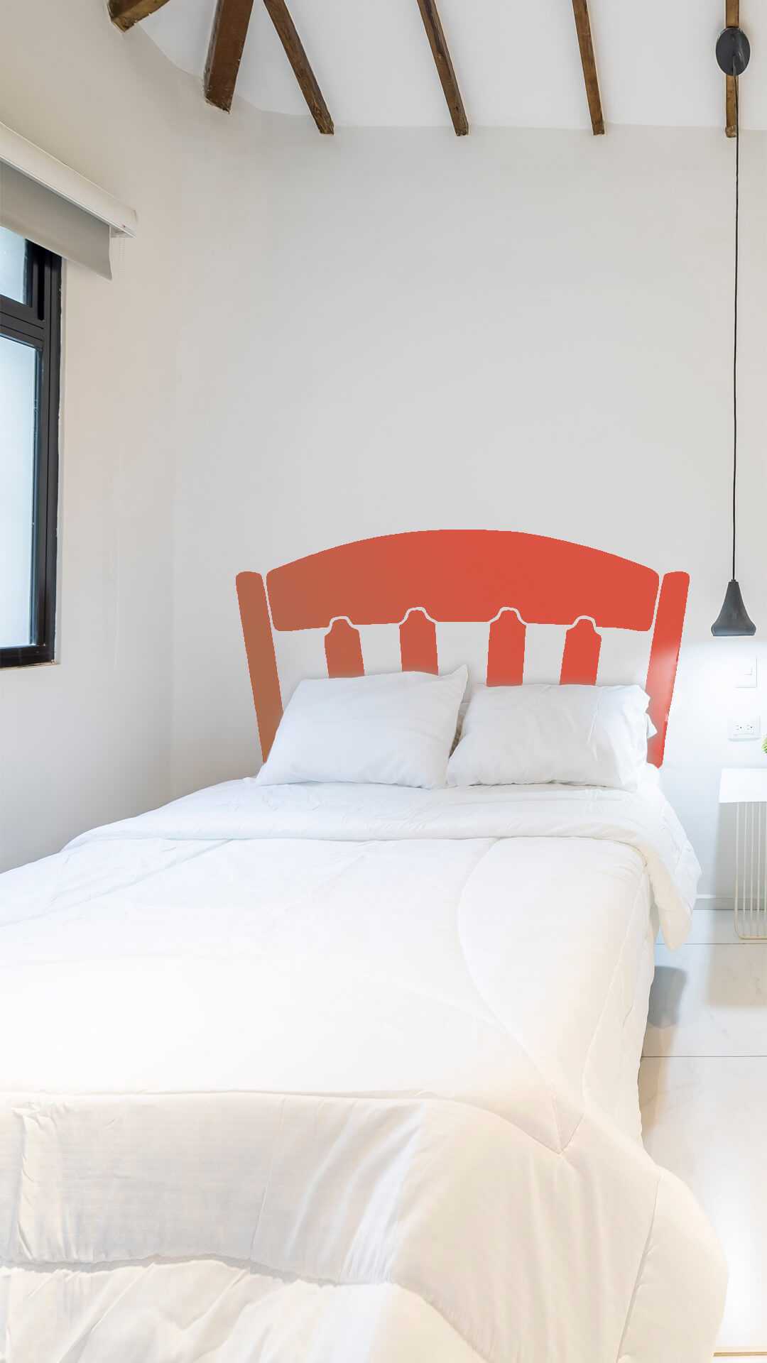 shaker style headboard sticker for small beds