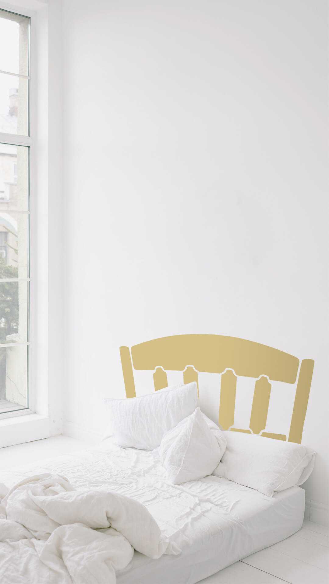 shaker style headboard sticker for small beds