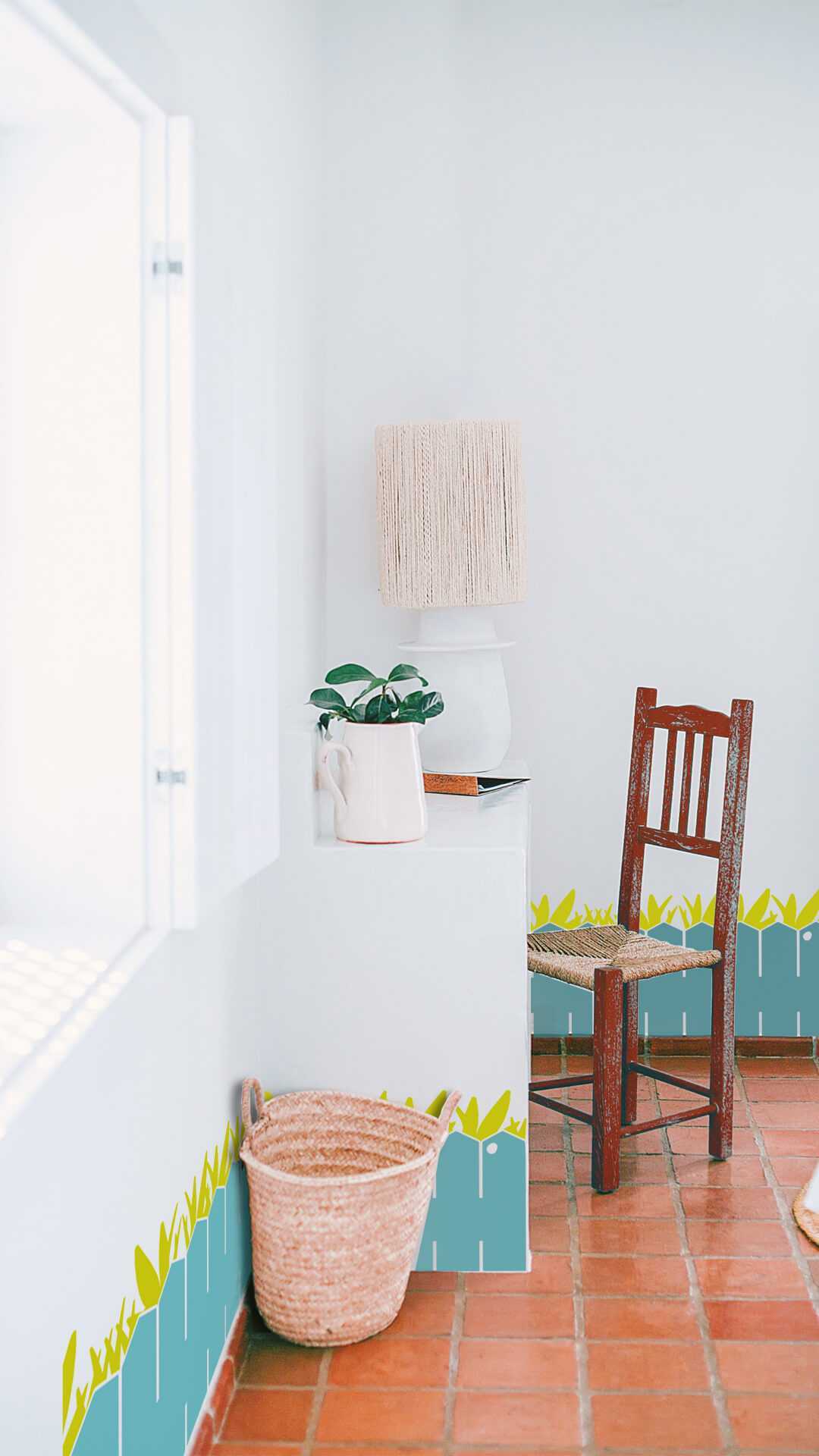 zocalo pared valla convierte cualquier habitación en un jardin