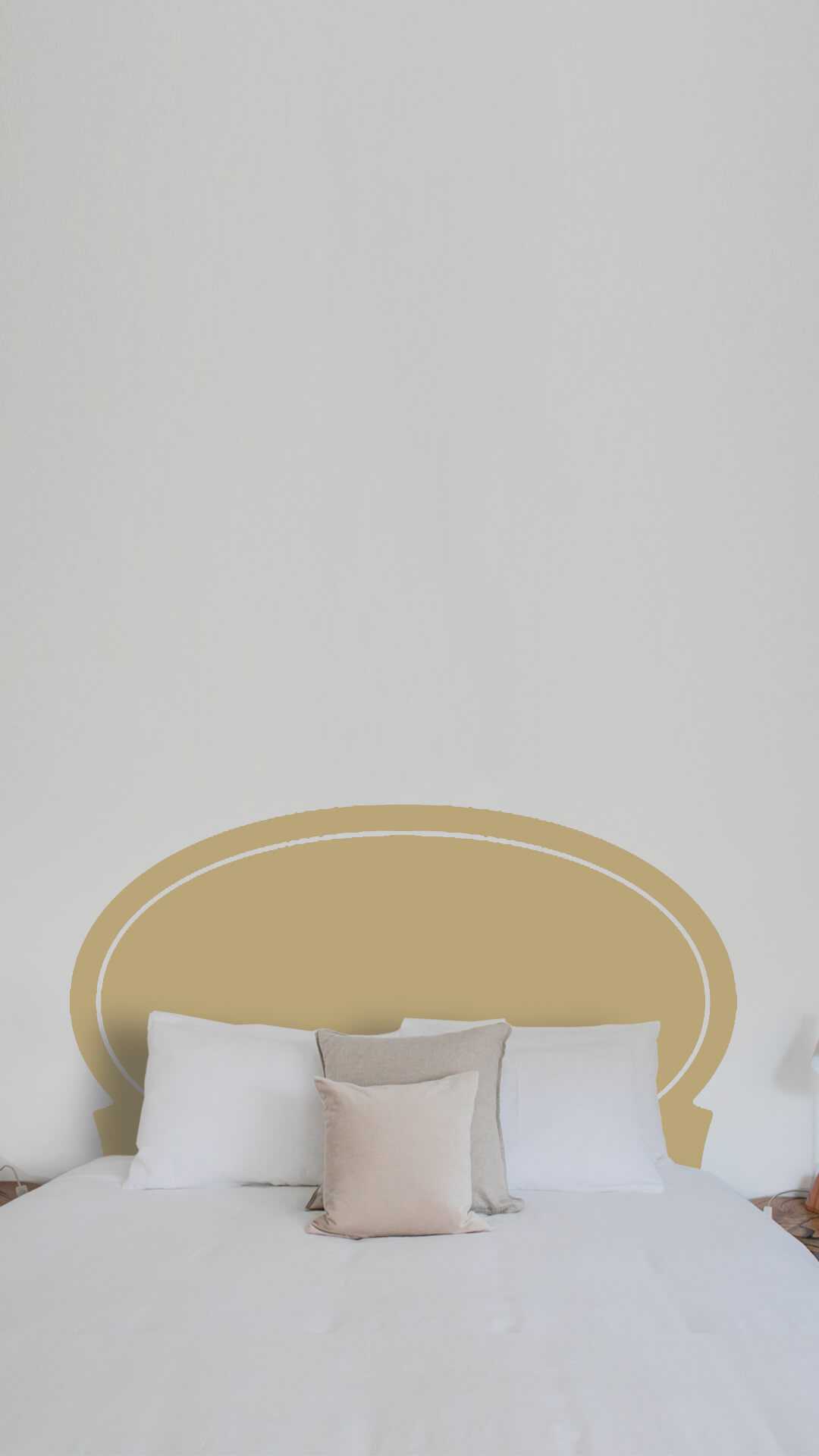 cabecero elegante  sticker cama 150cm