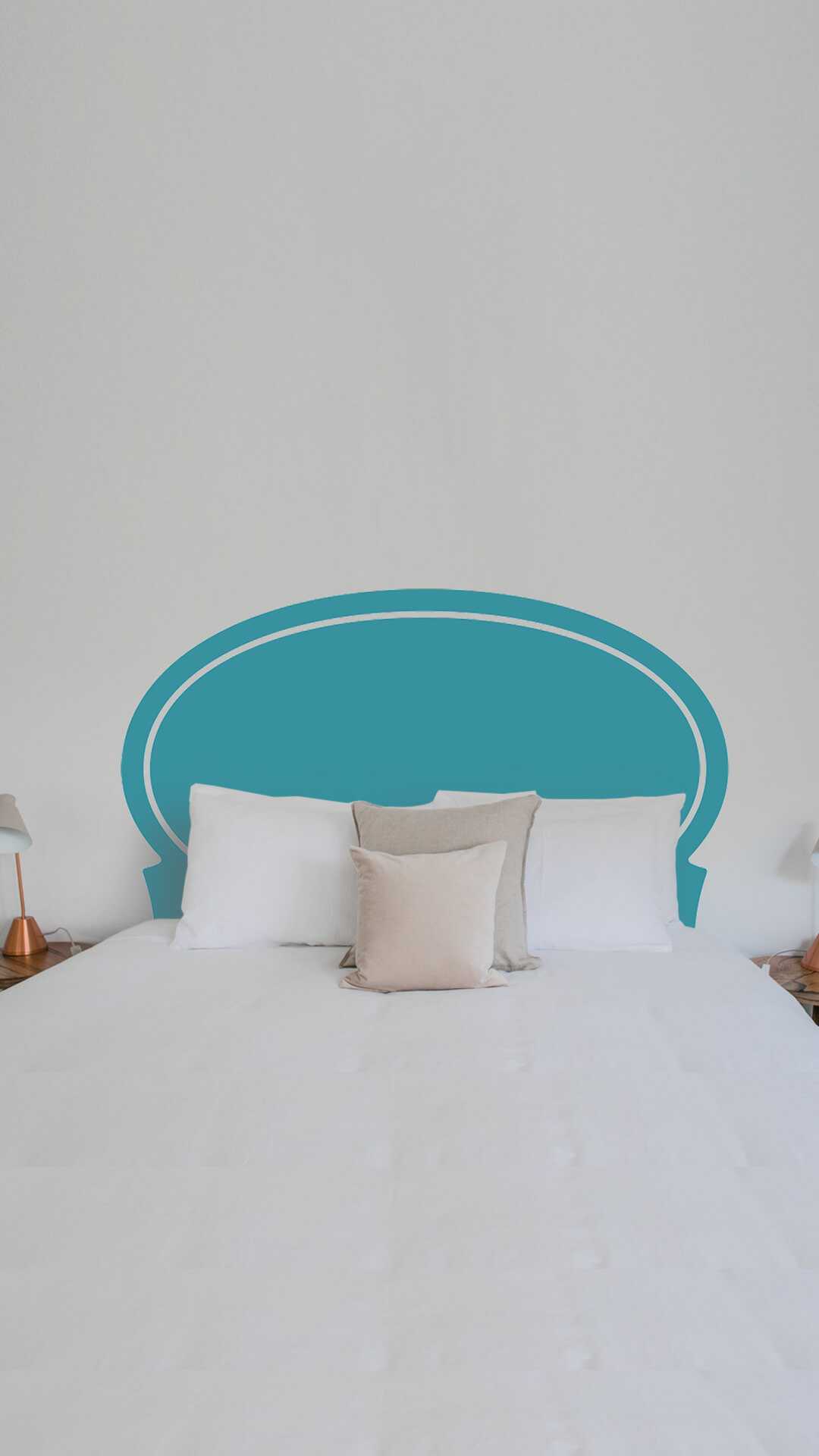cabecero elegante  sticker cama 150cm