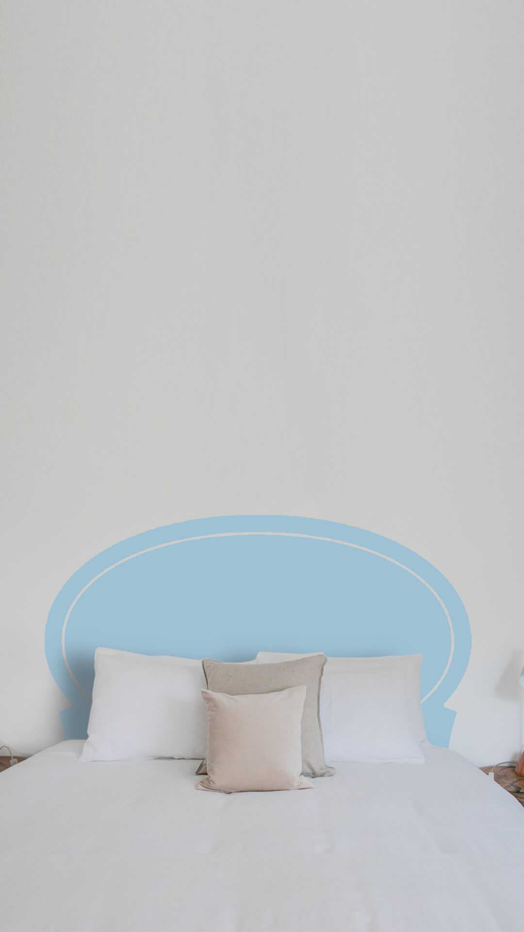 cabecero elegante  sticker cama 150cm