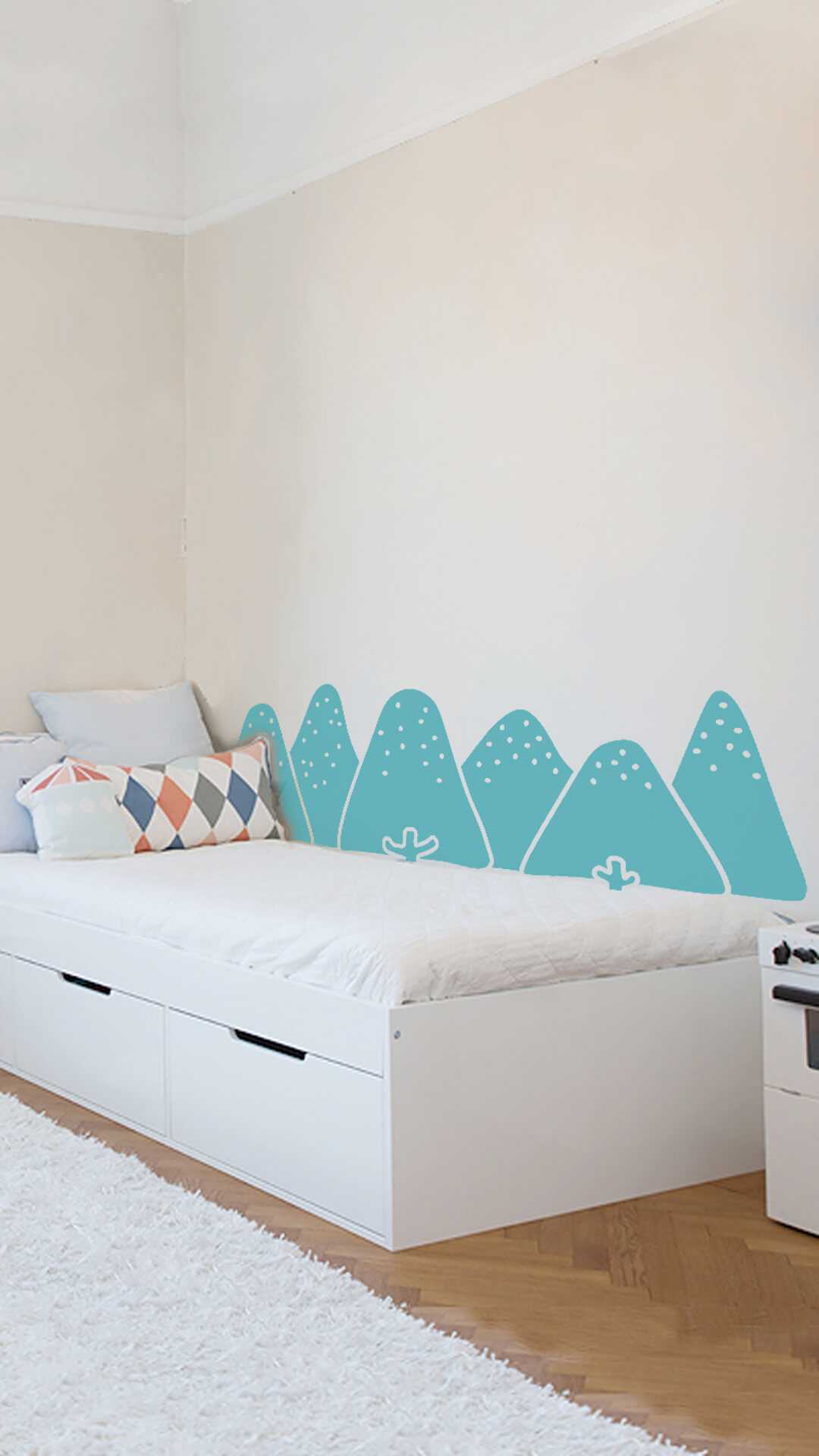 protector pared dormitorio bosque