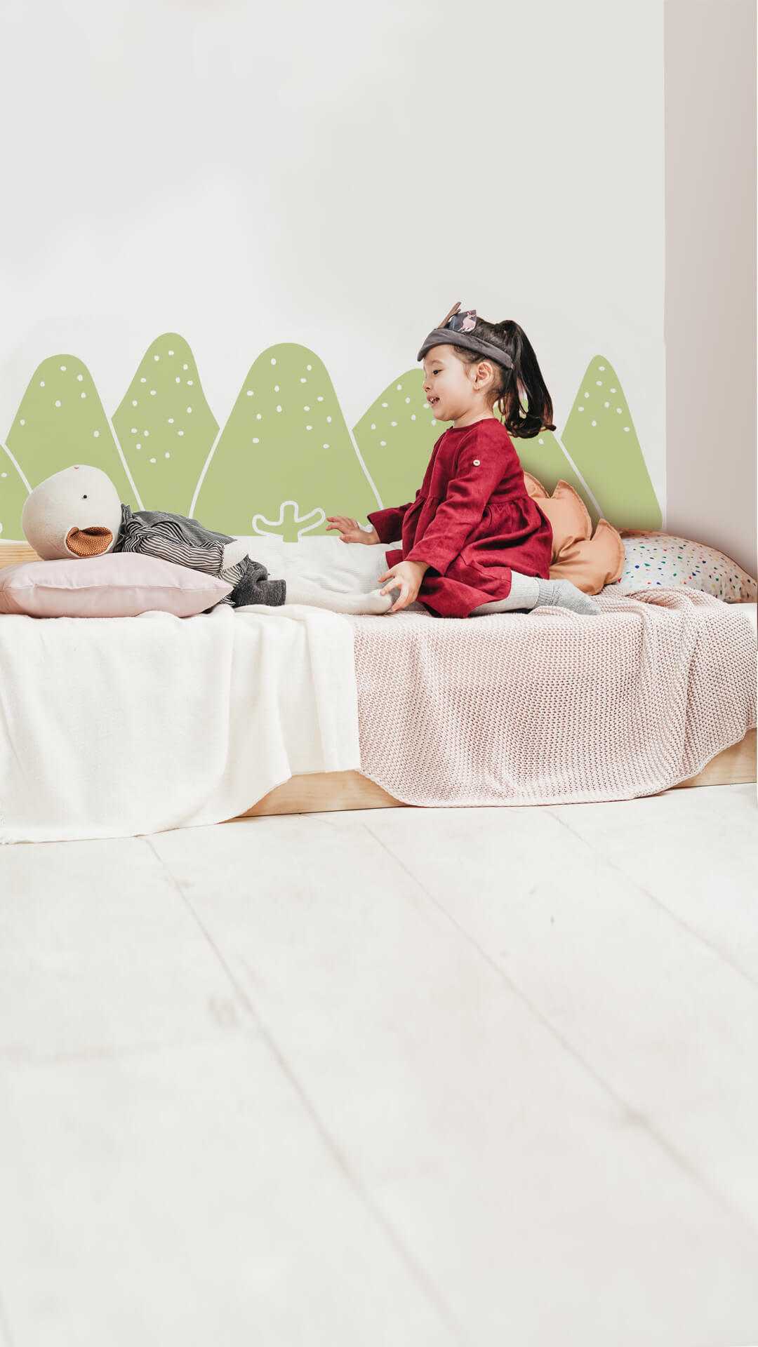 protector pared dormitorio bosque