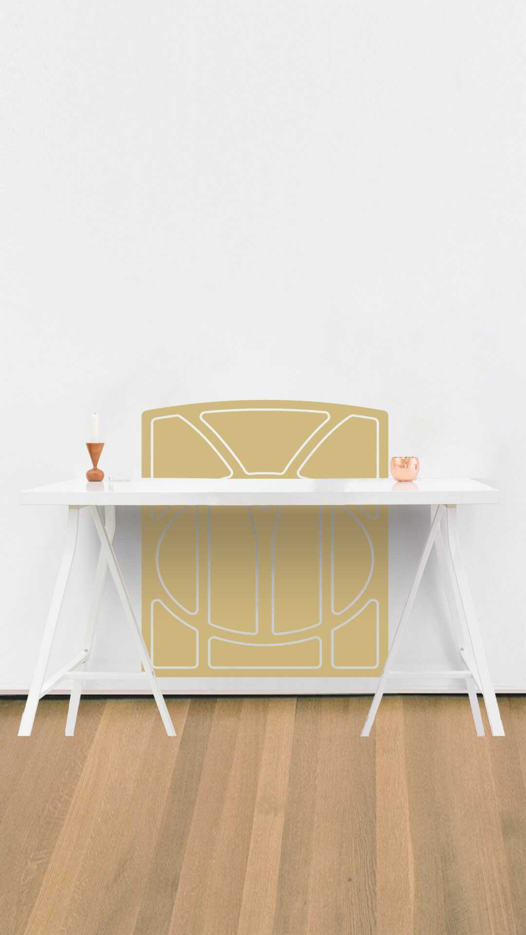 wall office desk protector art noveau