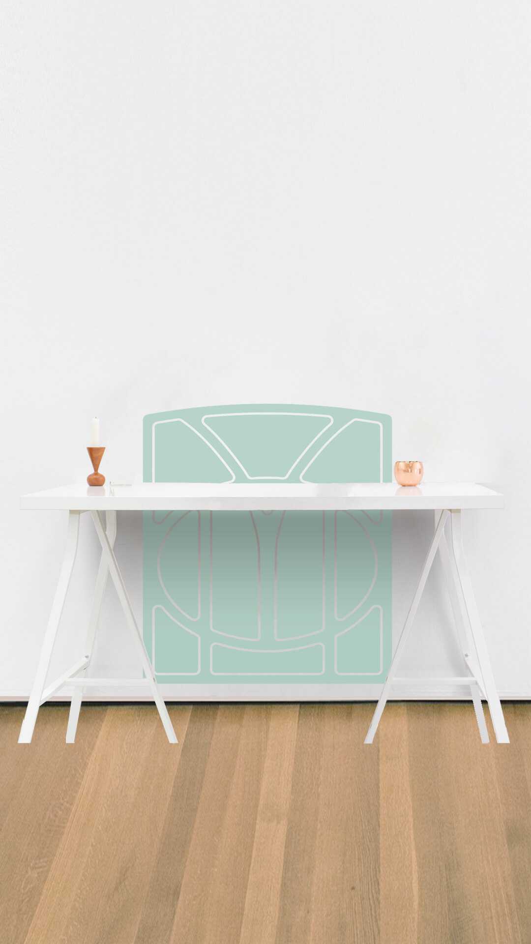 wall office desk protector art noveau