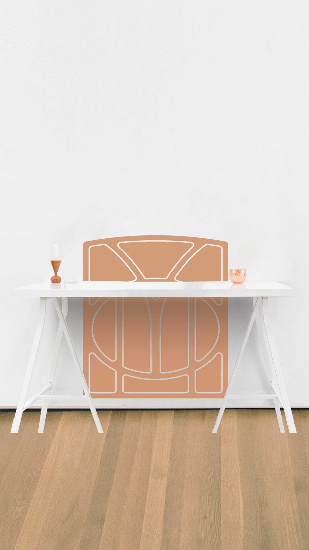 wall office desk protector art noveau