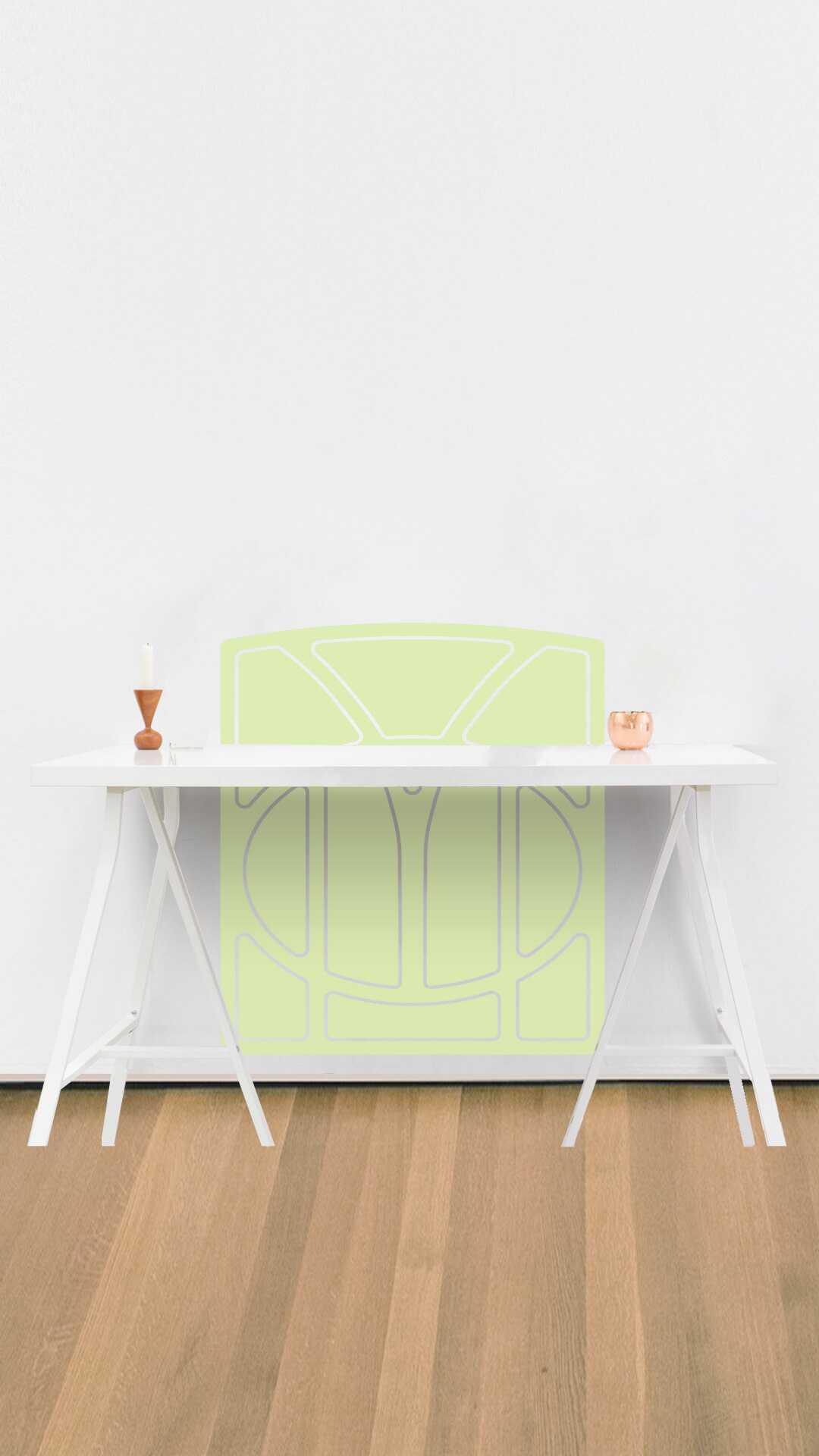 wall office desk protector art noveau