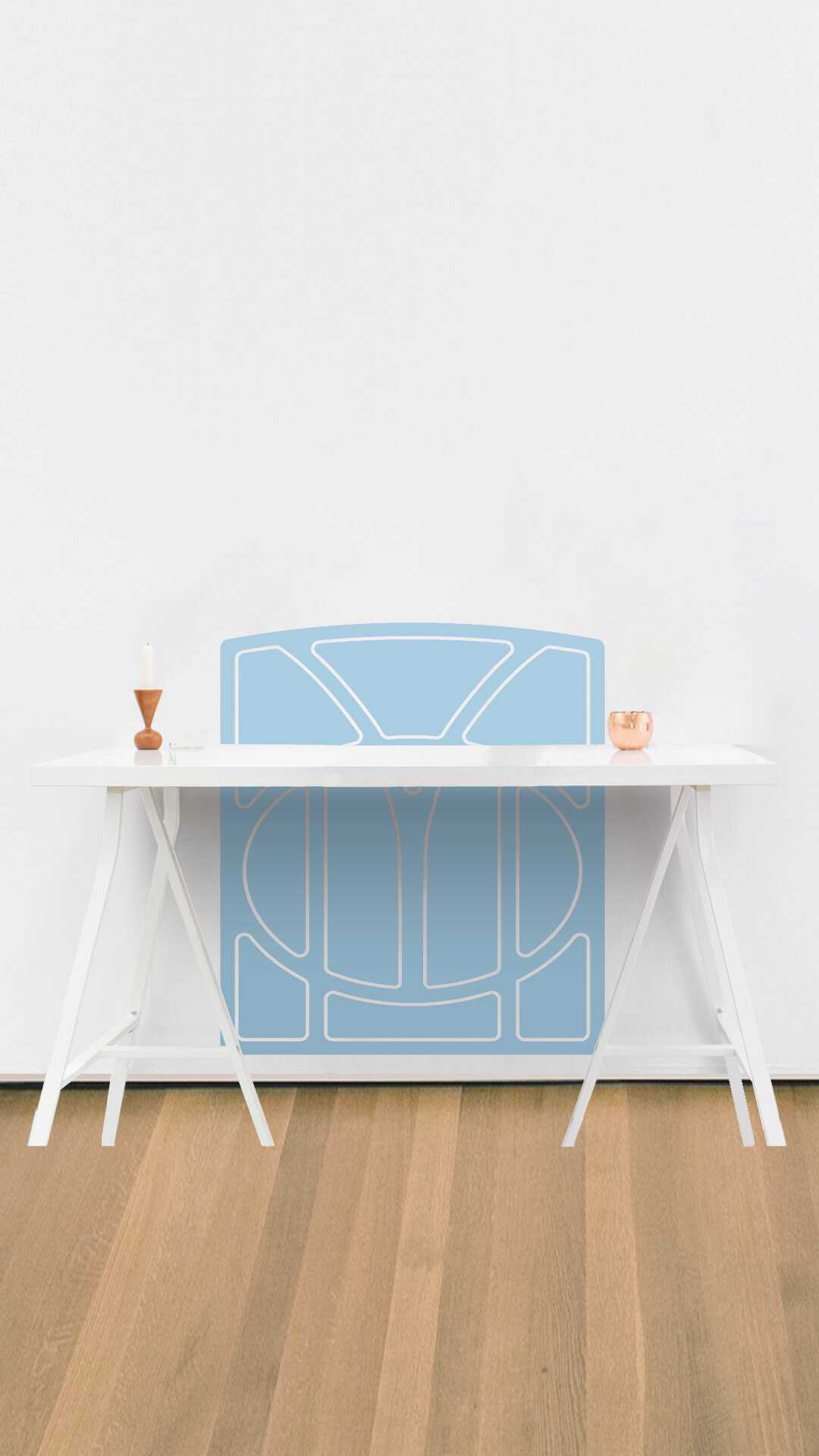 wall office desk protector art noveau