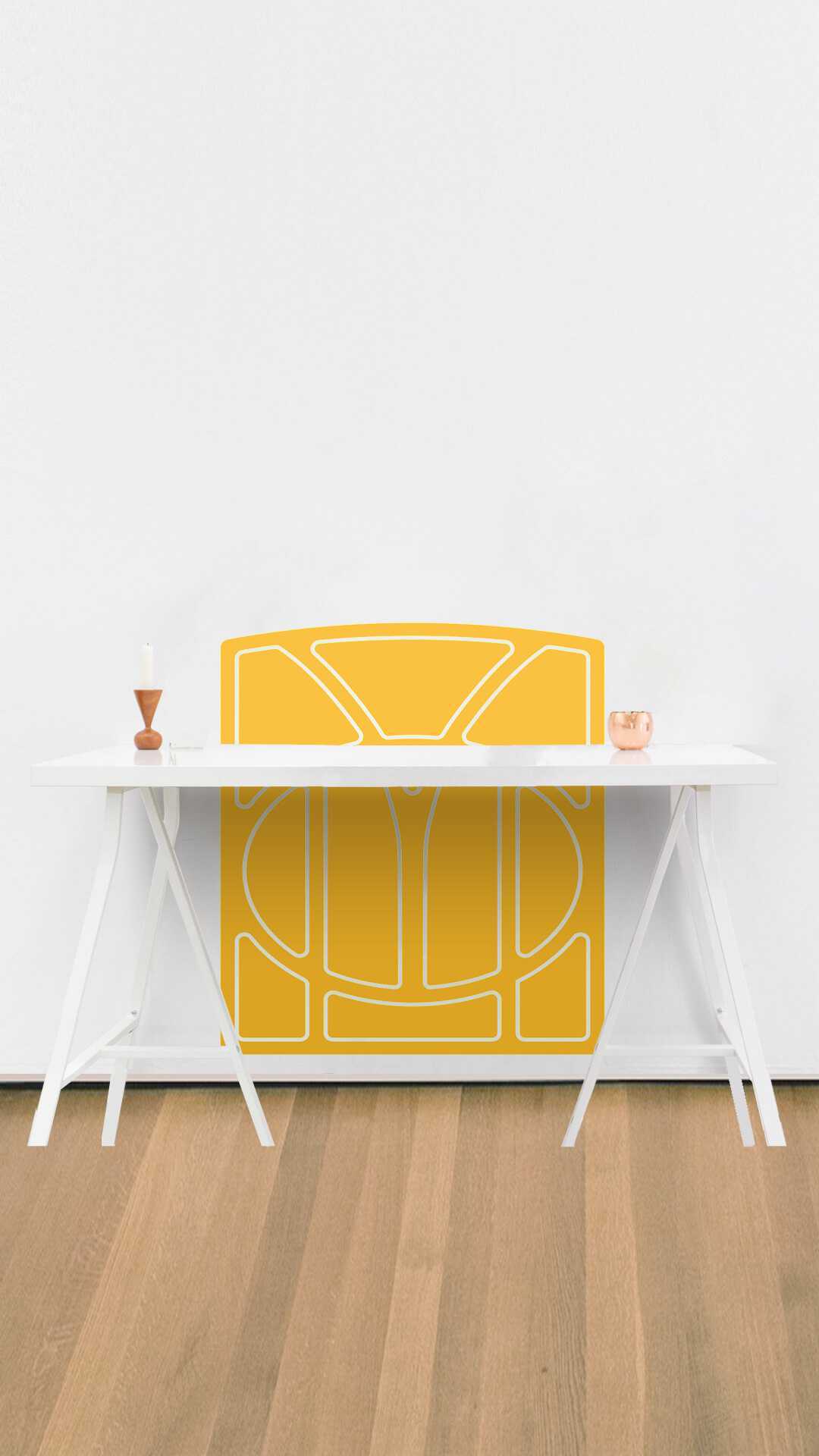 wall office desk protector art noveau