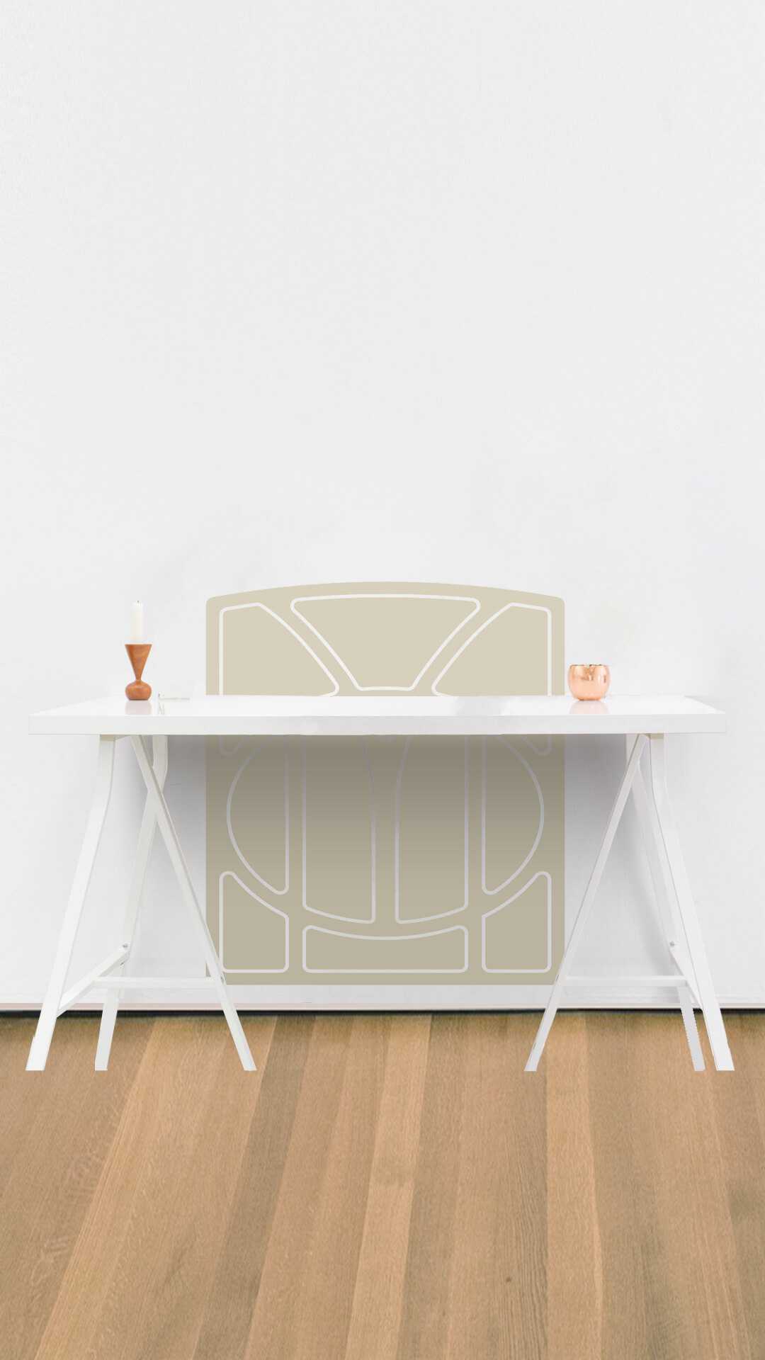 wall office desk protector art noveau