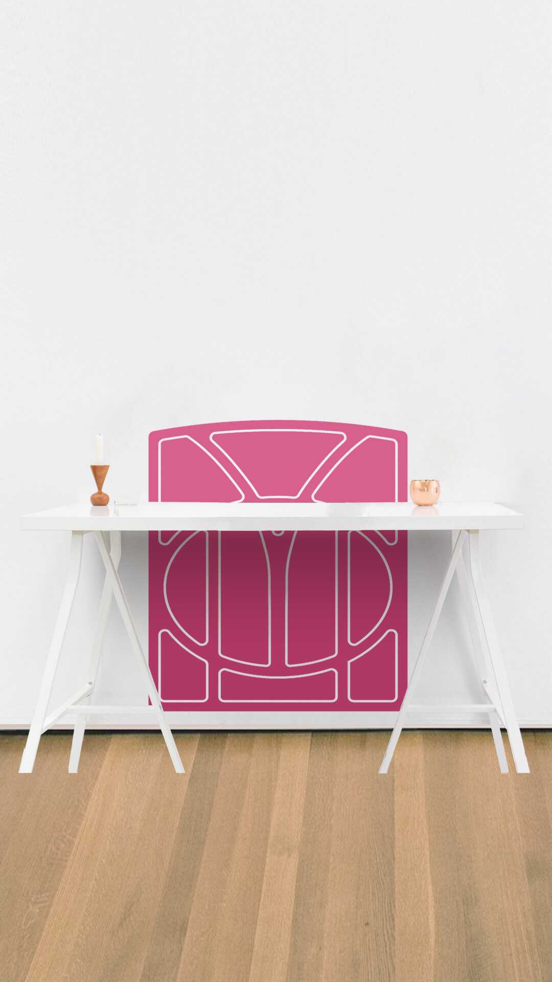 wall office desk protector art noveau