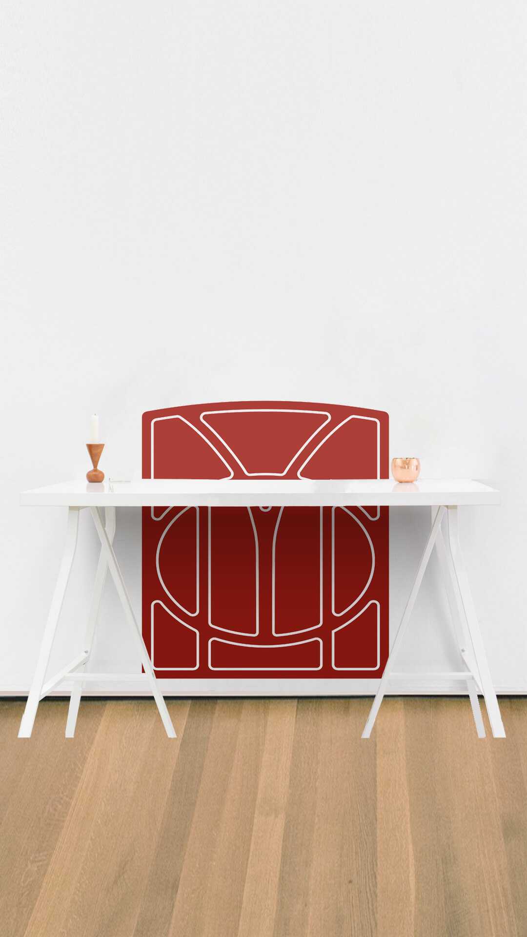 wall office desk protector art noveau