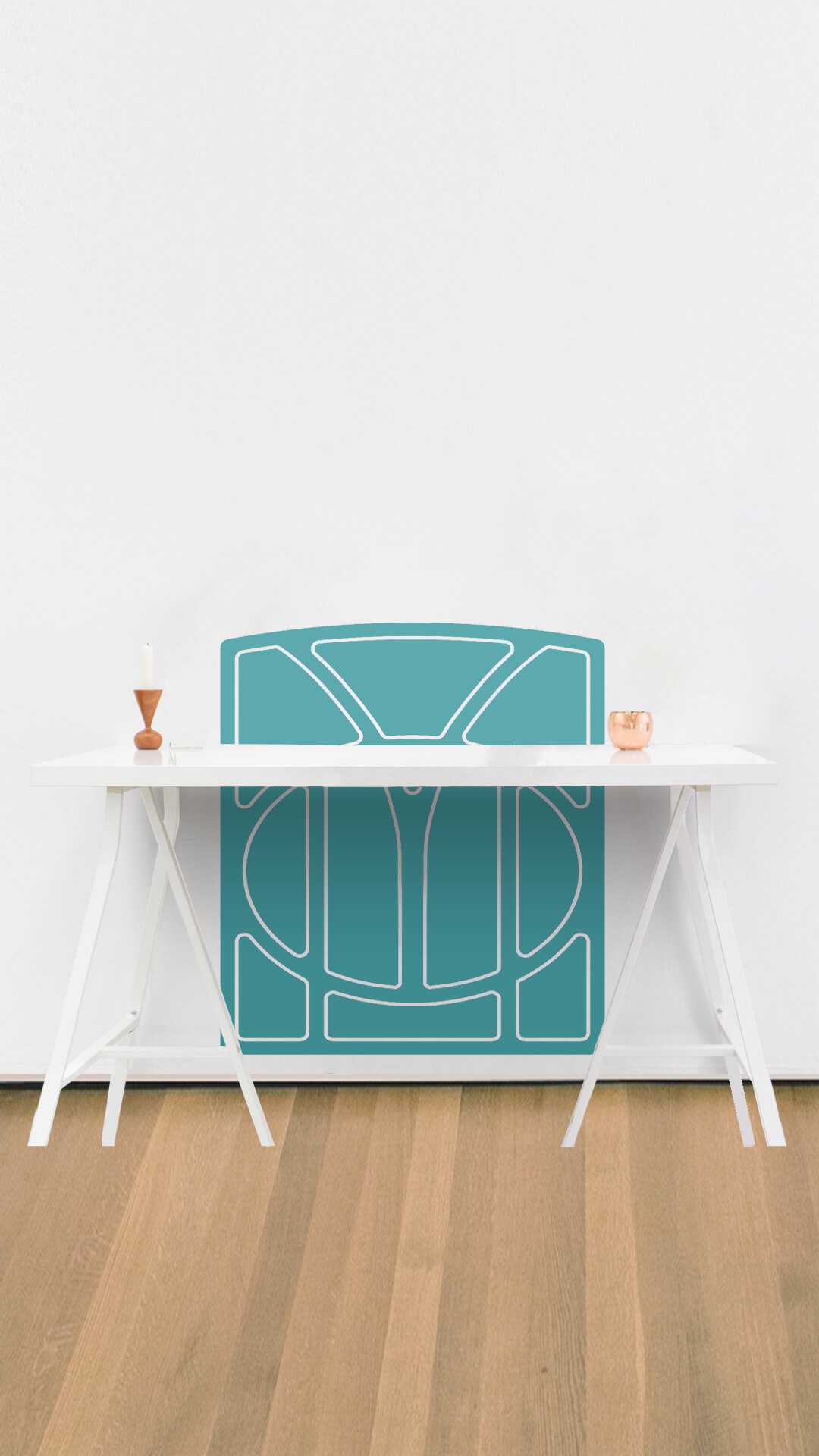 wall office desk protector art noveau