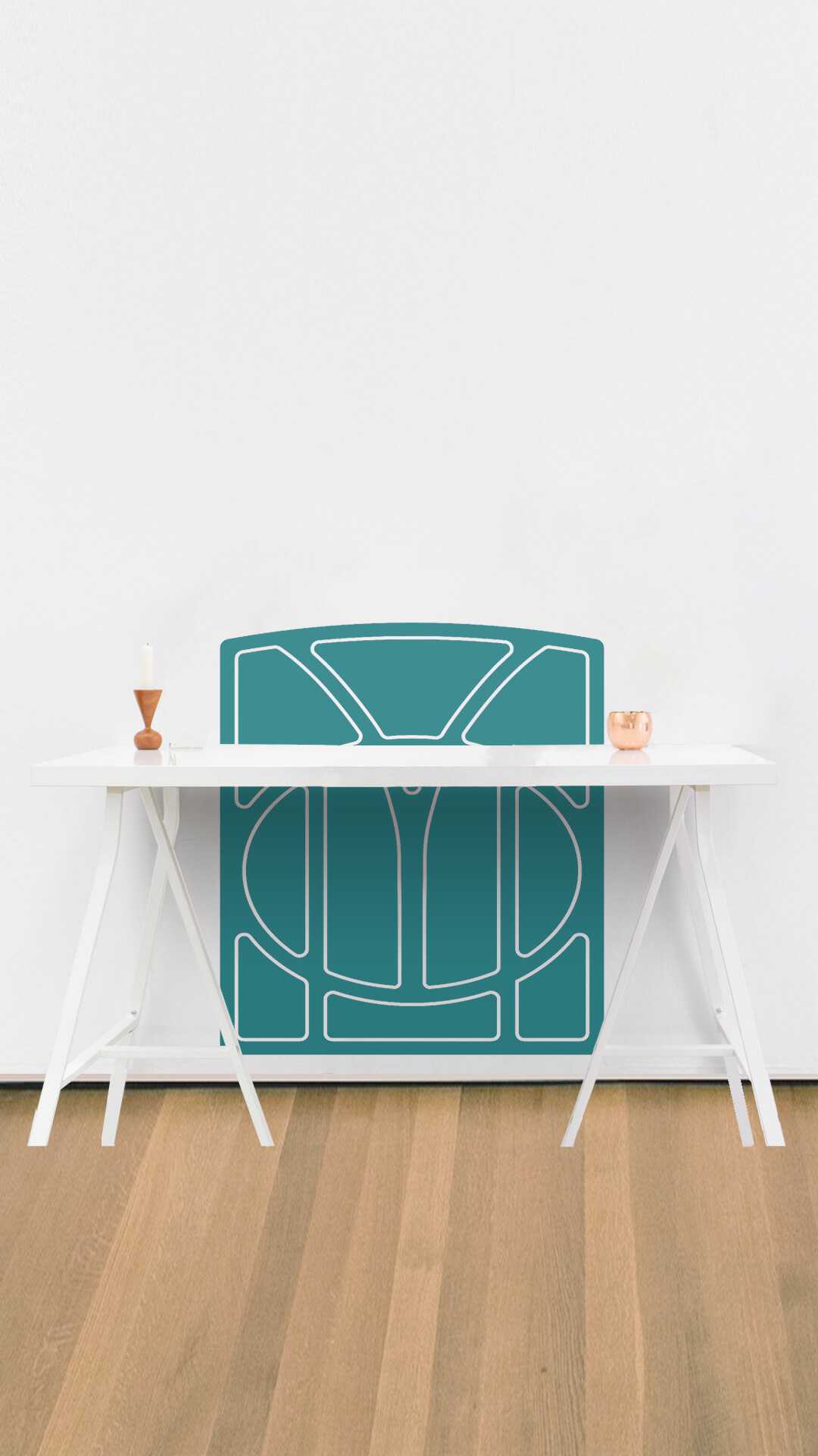 wall office desk protector art noveau