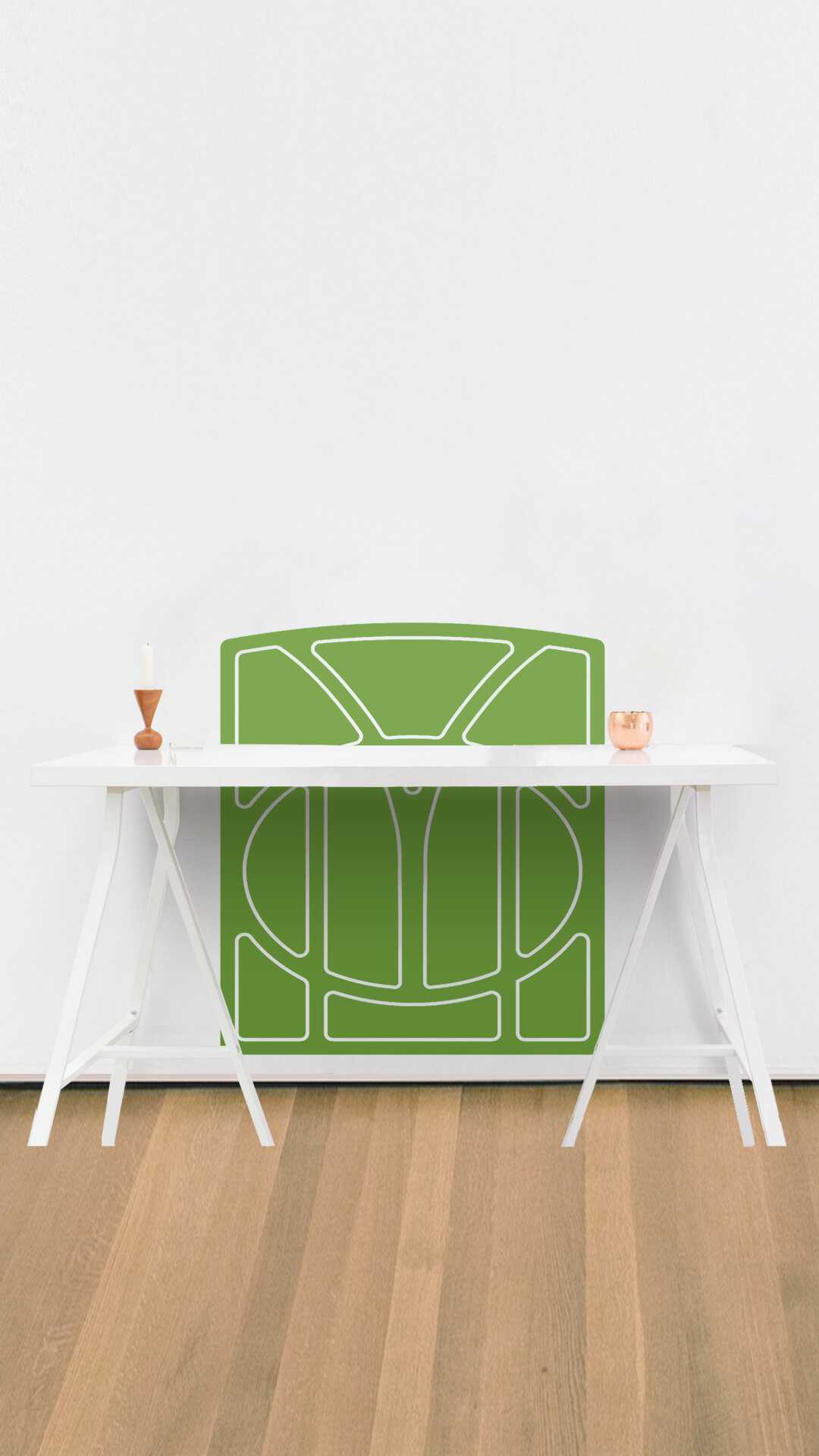 wall office desk protector art noveau