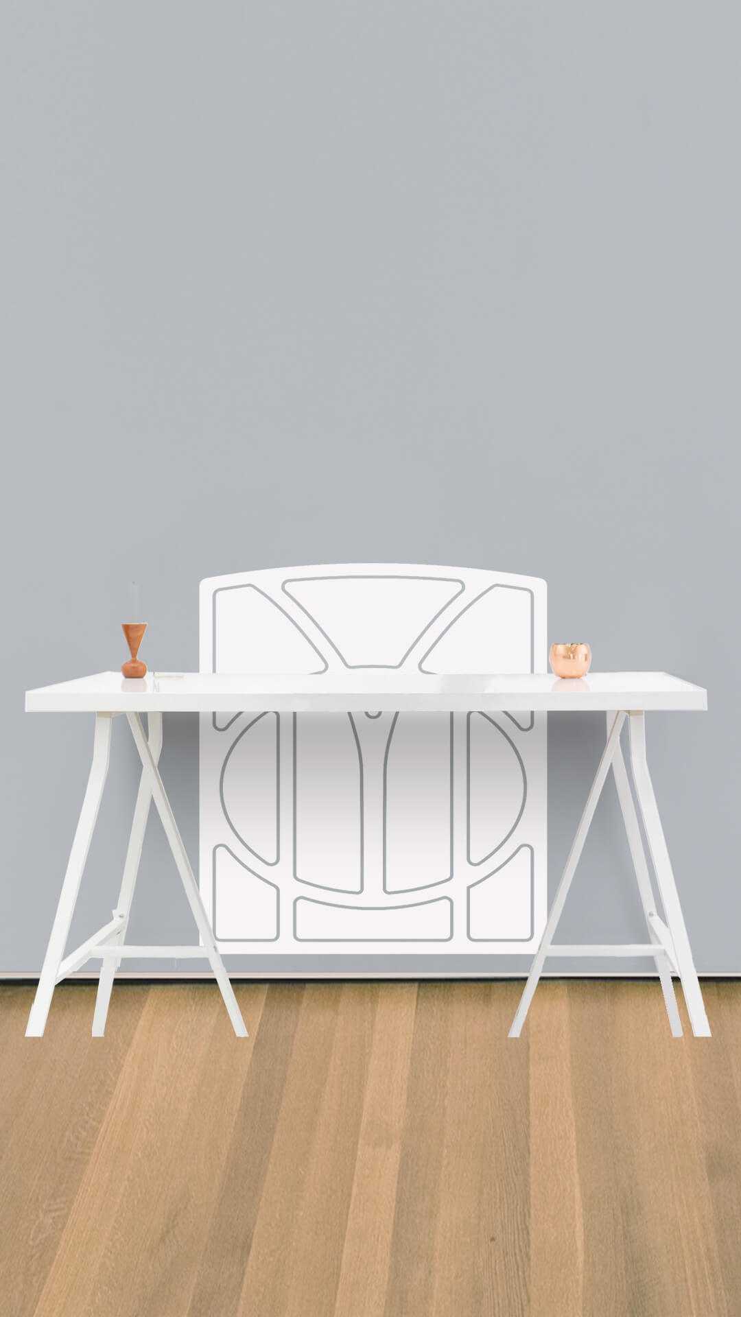 wall office desk protector art noveau