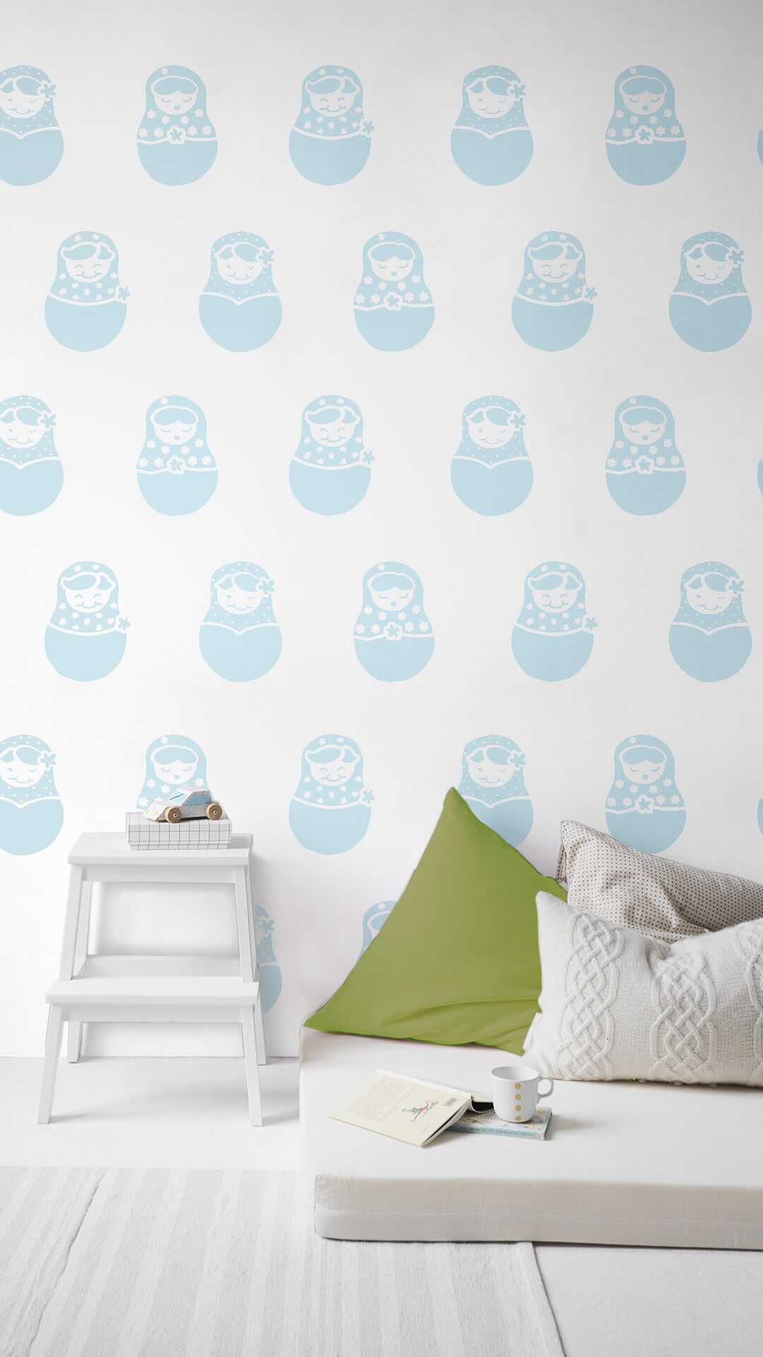 decoracion paredes matrioshkas