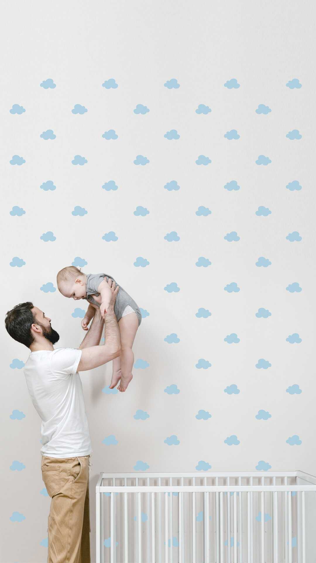 wallpaper clouds for kids room